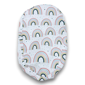 Cute Rainbow Euro scrub cap with ties for Women by Paradise Caps. Euro PLUS style.