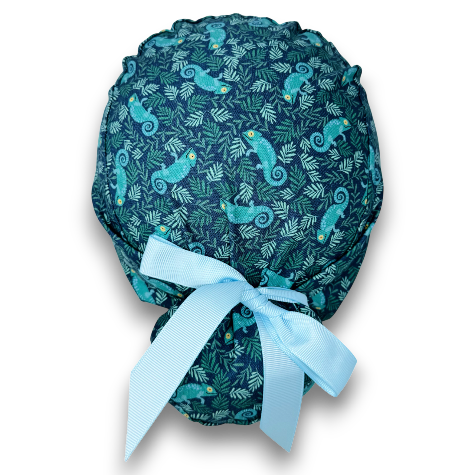 Chameleon Euro scrub cap with ties for Women by Paradise Caps. Euro PLUS style.