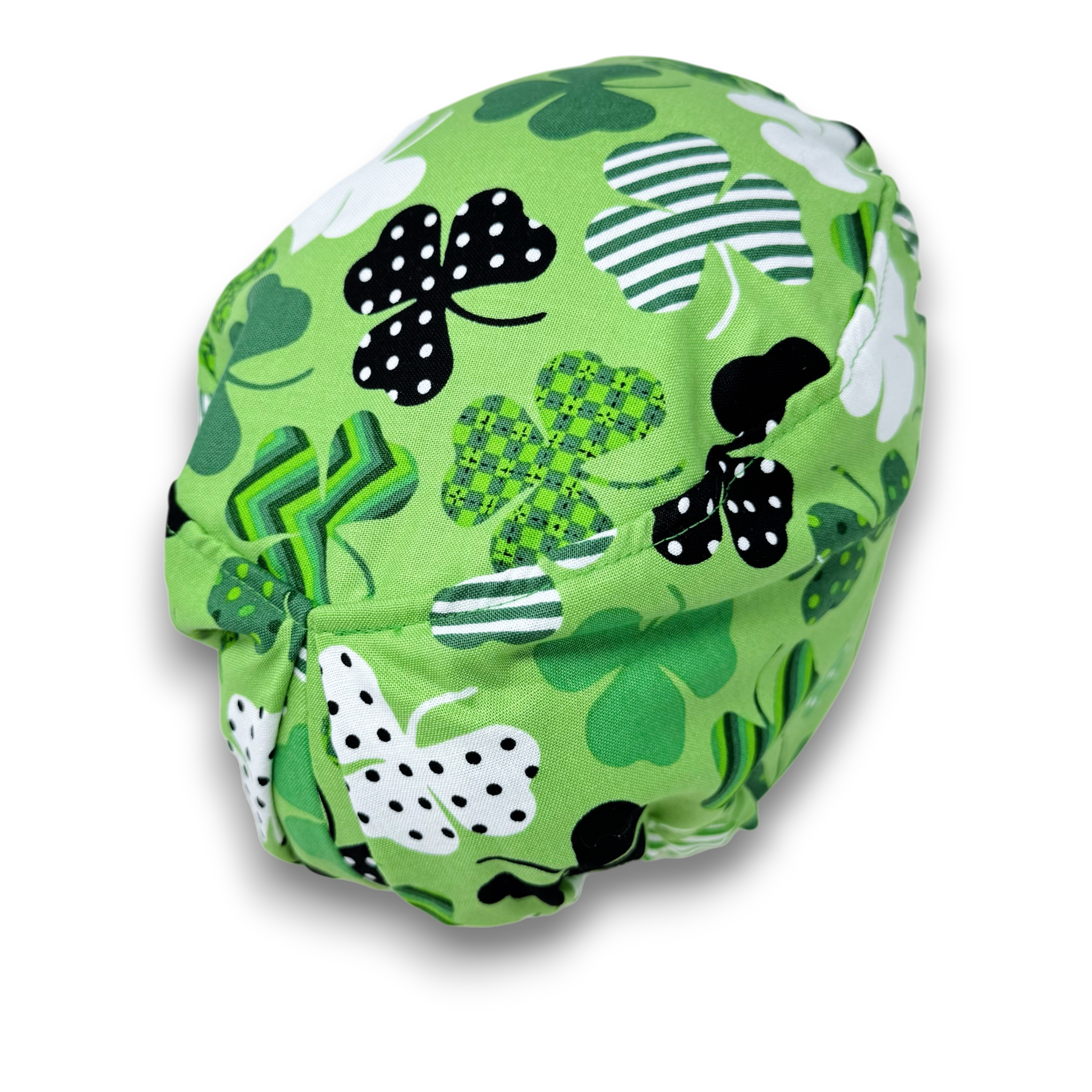St. Patricks Day Euro Scrub Cap for Women with Satin Lined Option by Paradise Caps.