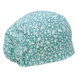 Floral Euro Scrub Cap for Women with Satin Lined Option by Paradise Caps.