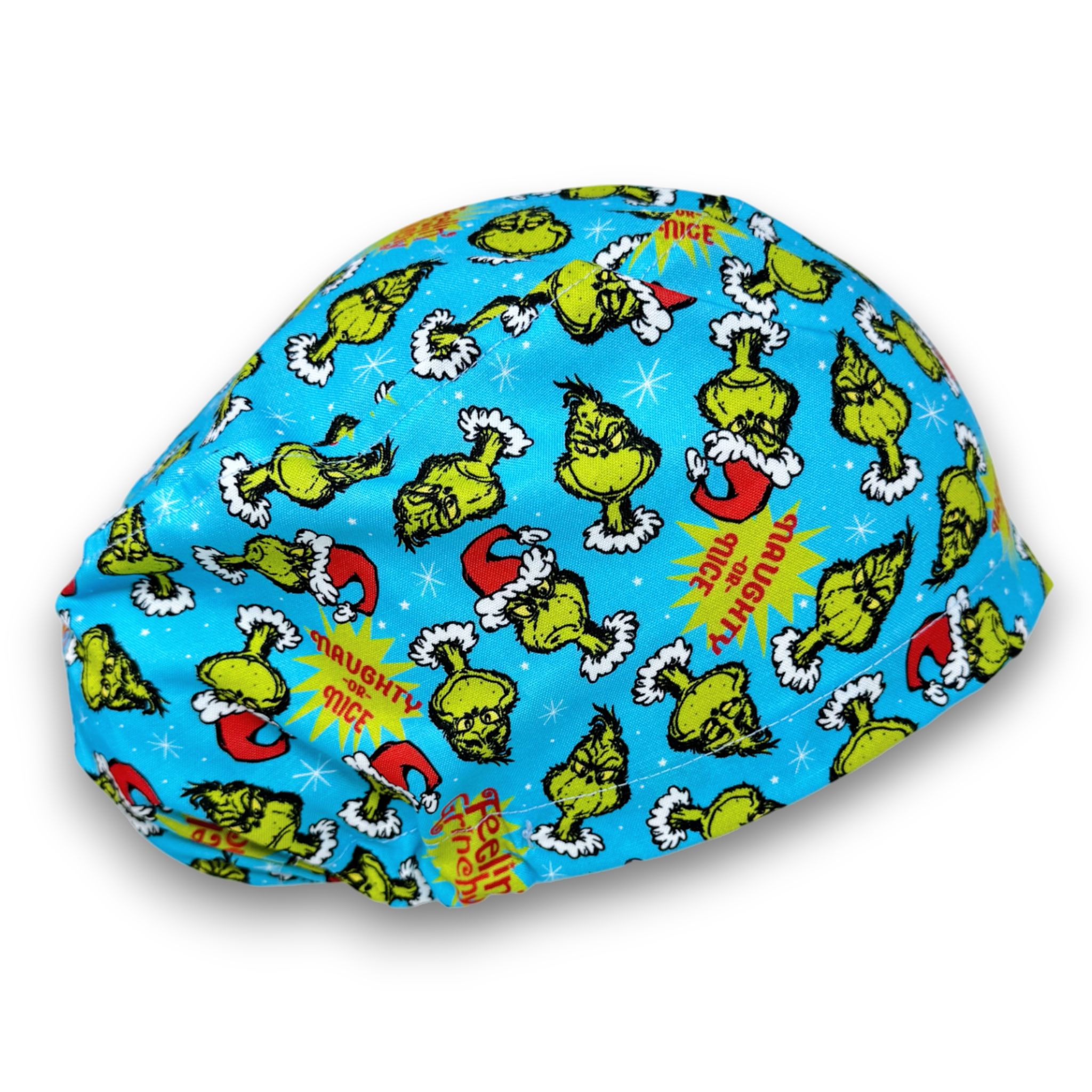 Christmas Euro Scrub Cap for Women by ParadiseCaps. Surgical hat Satin Lined Option. Winter surgical cap.