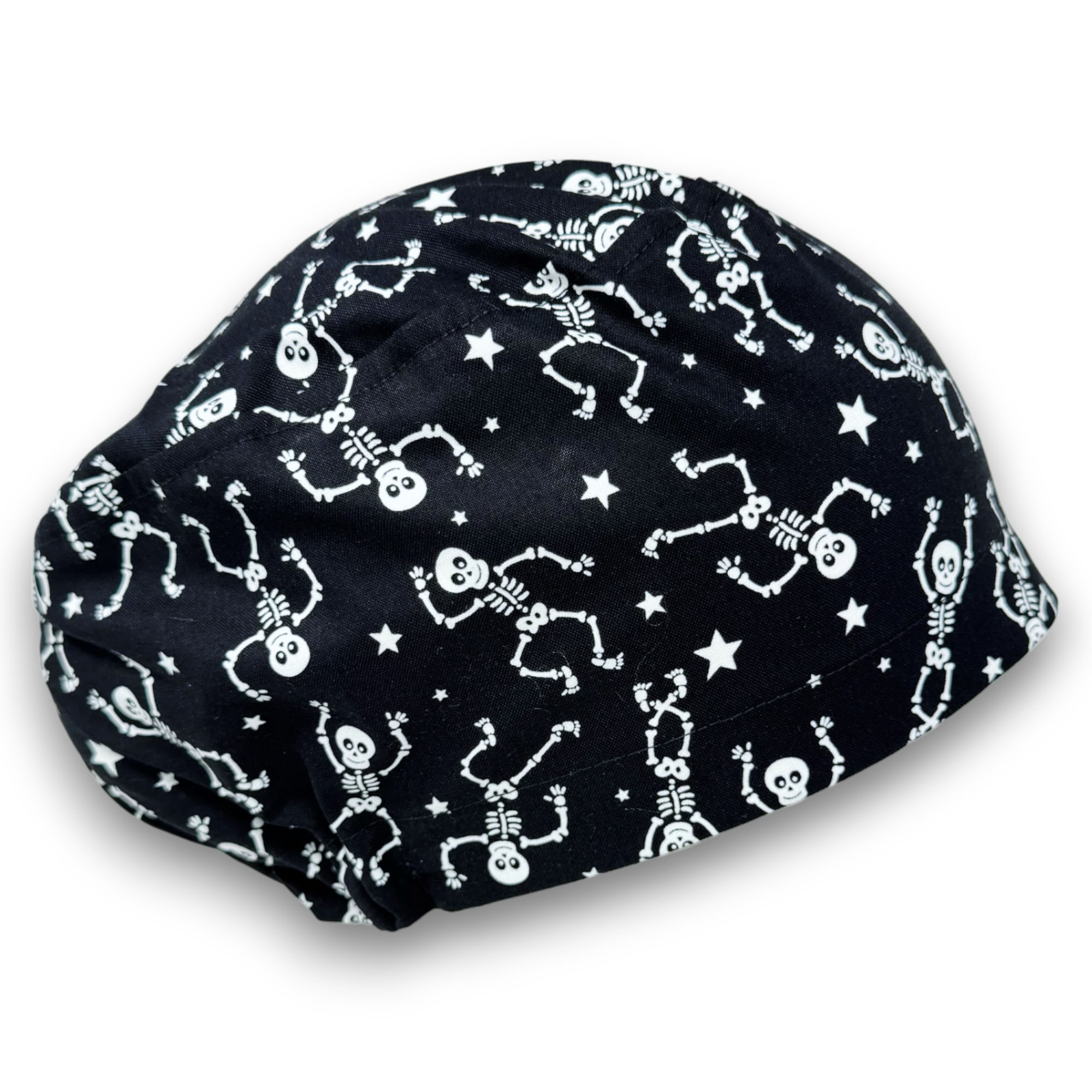 Dancing Skeletons Euro Scrub Cap for Women with Satin Lined Option by Paradise Caps.