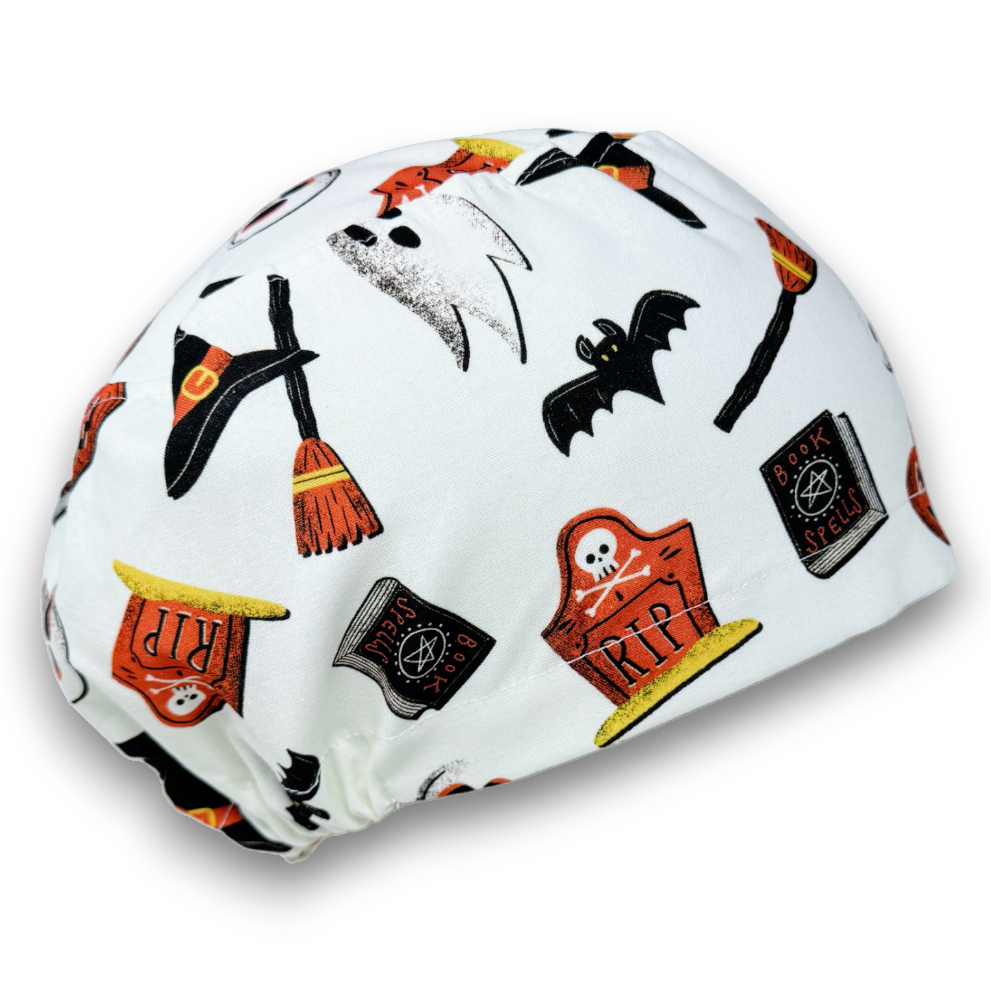 Halloween Euro Scrub Cap for Women with Satin Lined Option by Paradise Caps.