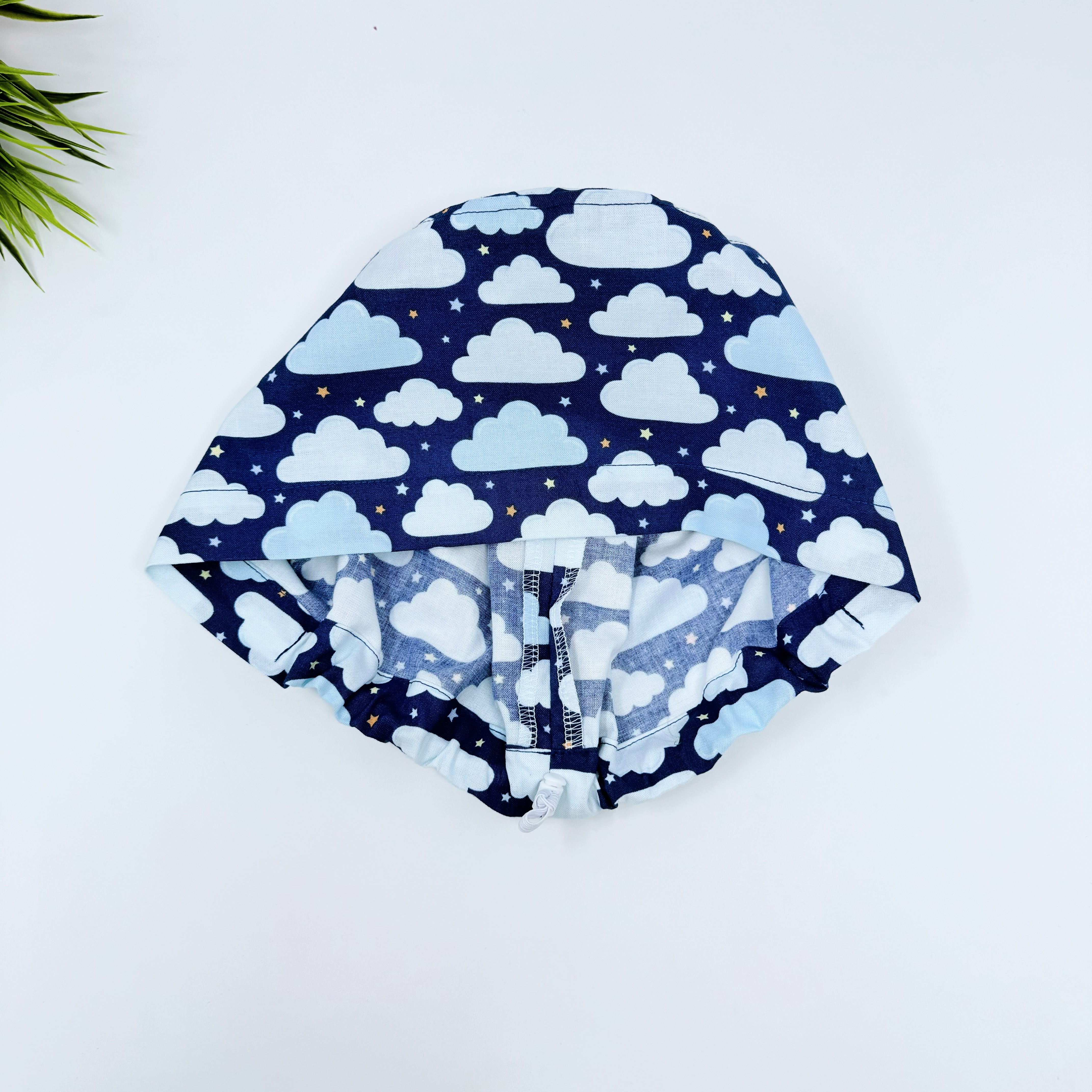 Clouds Euro Scrub Cap for Women with Satin Lined Option by Paradise Caps.