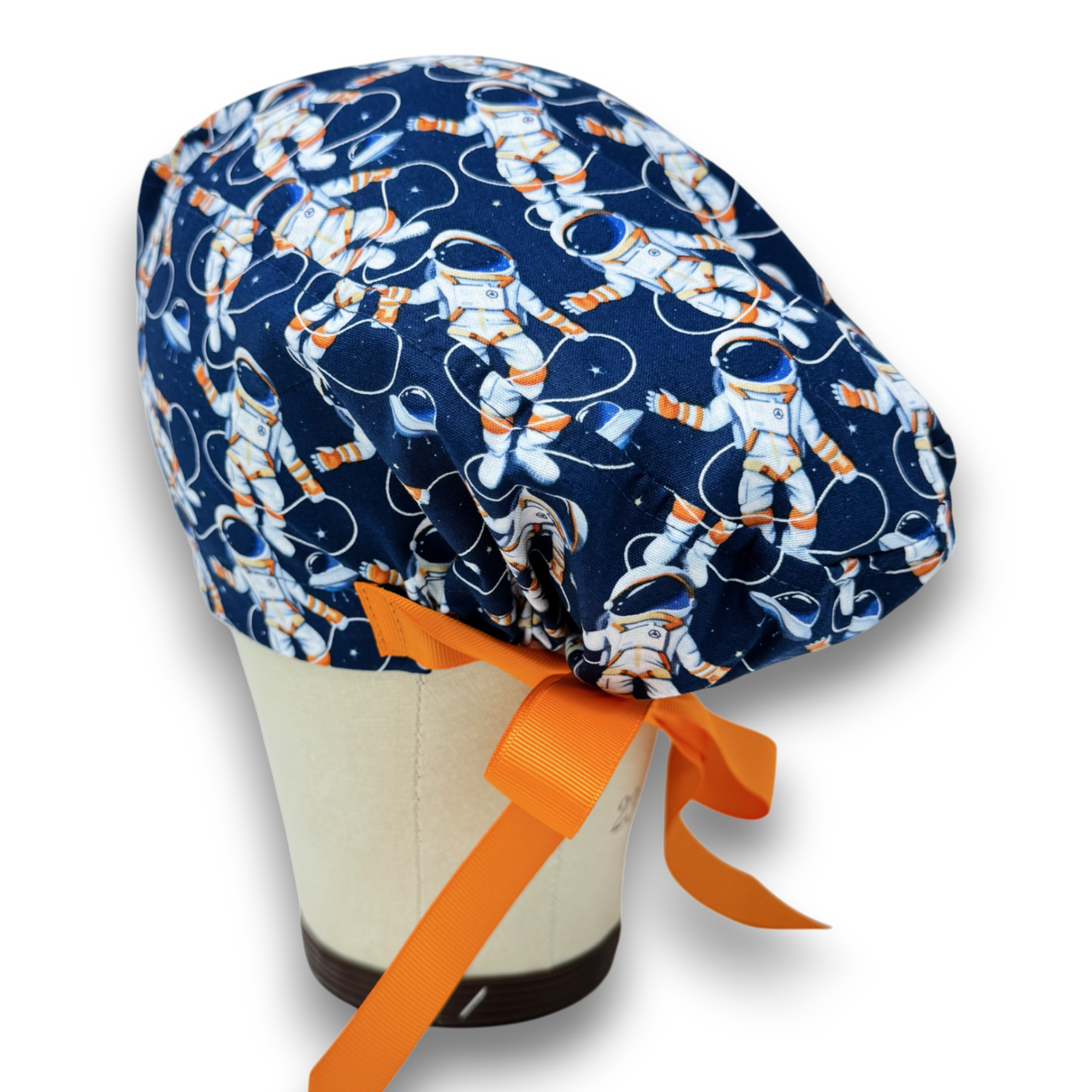 Astronaut Euro scrub cap with ties for Women by Paradise Caps. Euro PLUS style.
