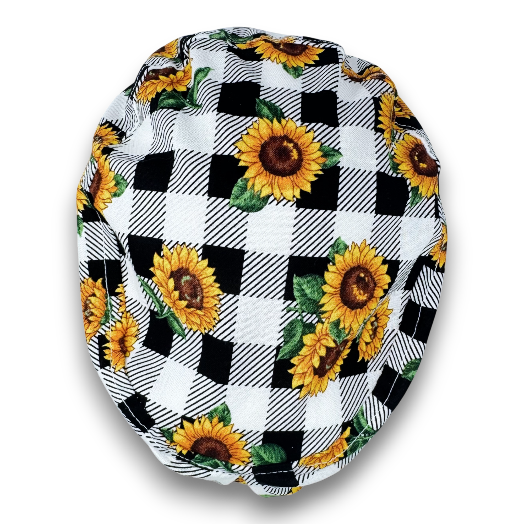 Sunflower Euro Scrub Cap for Women with Satin Lined Option by Paradise Caps.