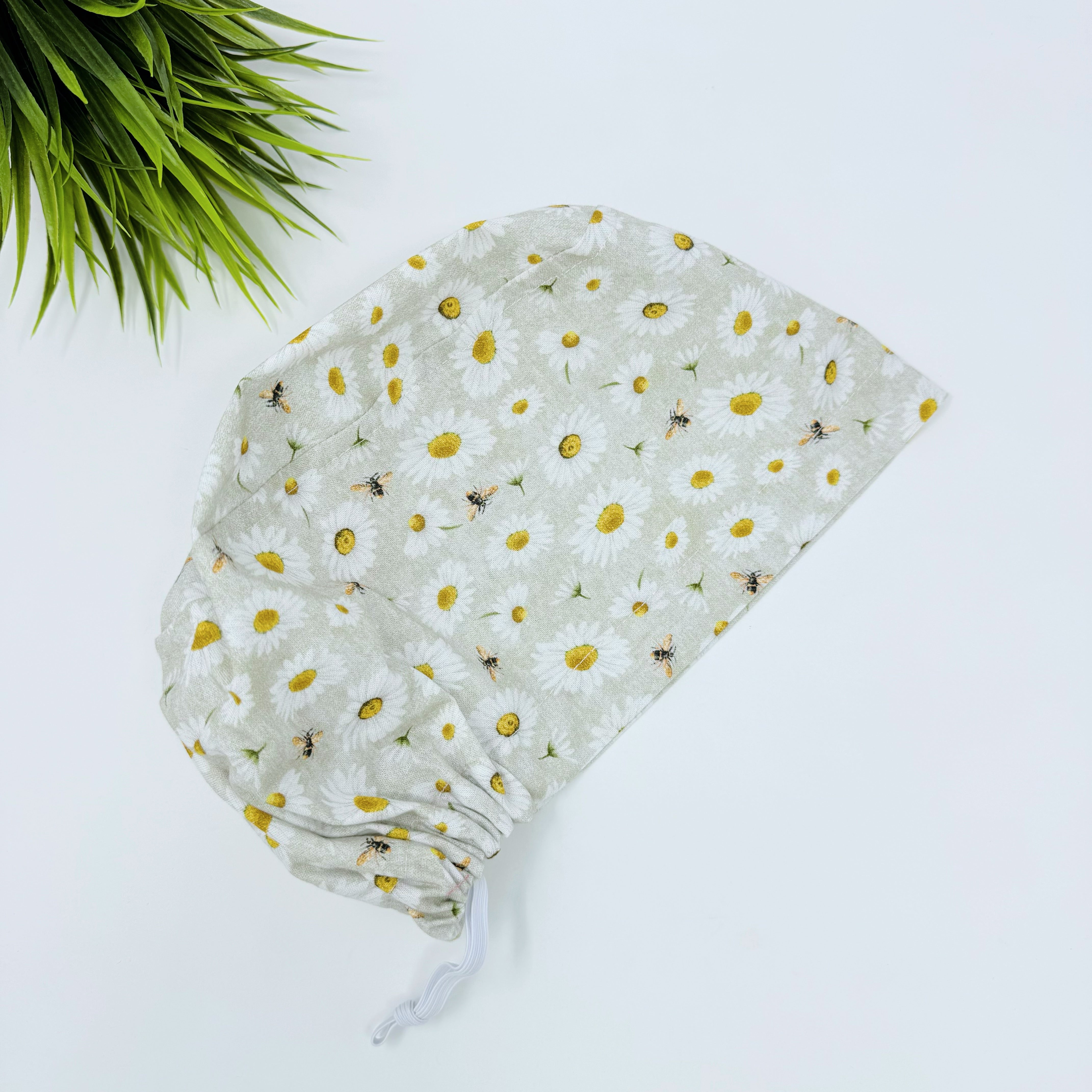 Bee And Daisy Euro Scrub Cap for Women with Satin Lined Option by Paradise Caps.