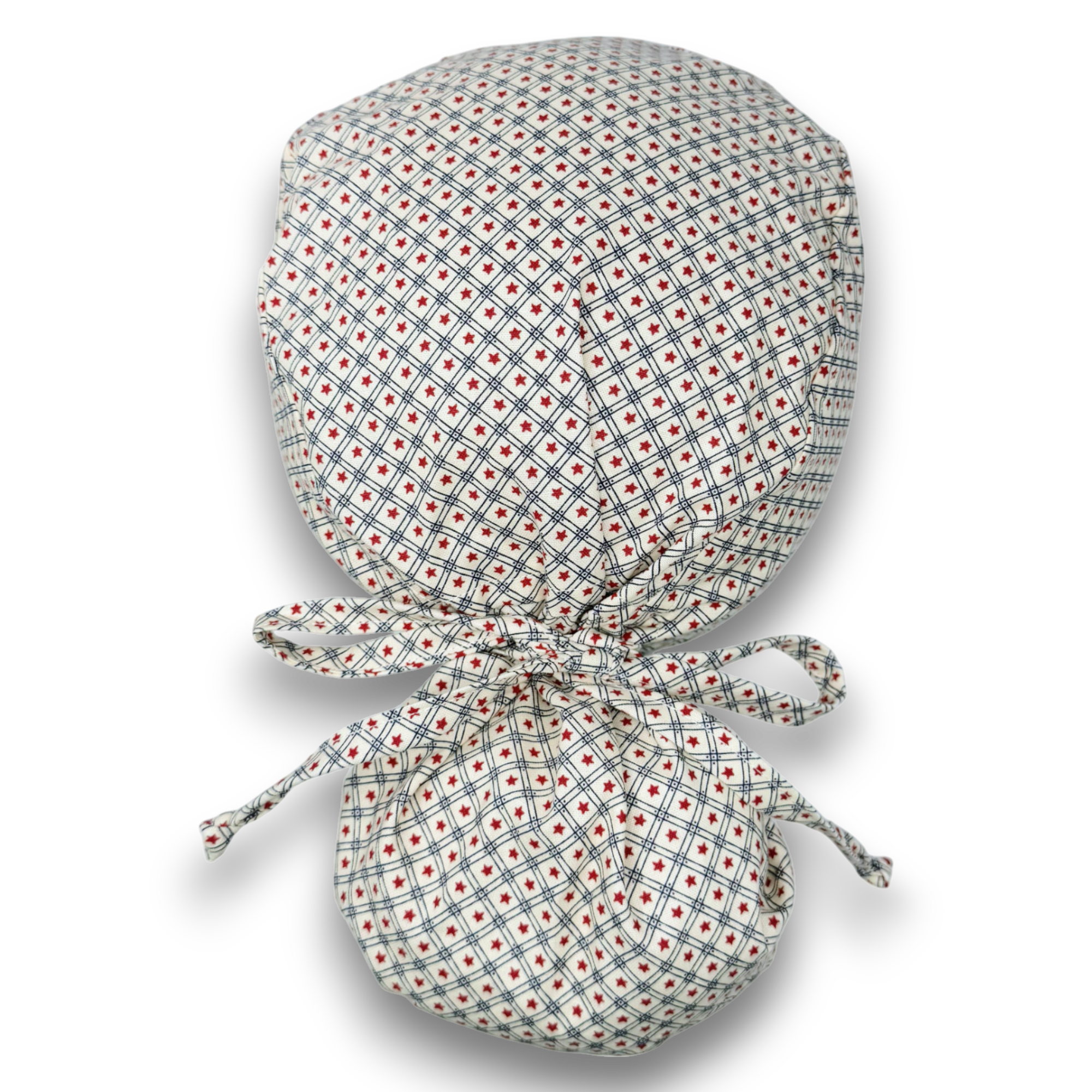 Star Ponytail scrub cap for women with Satin Lined by Paradise Caps.