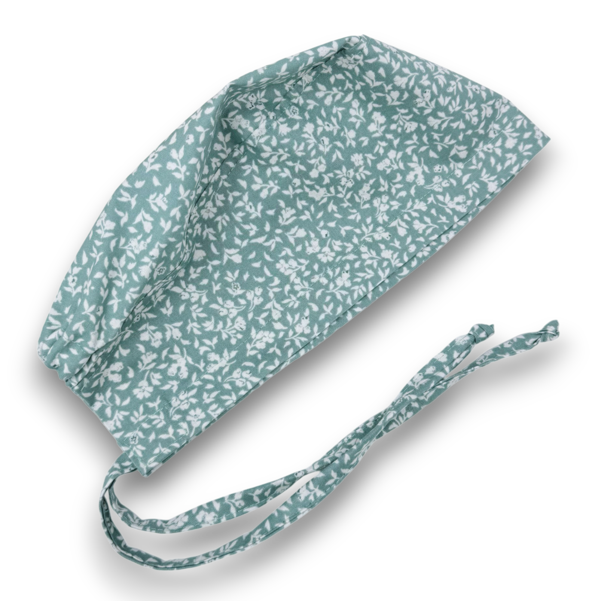 Floral Skull tie-back style surgical scrub cap for men by Paradise Caps.