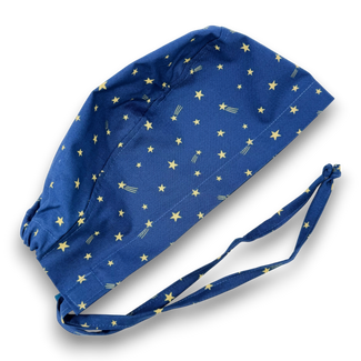 Сomet Skull tie-back style surgical scrub cap for men by Paradise Caps.