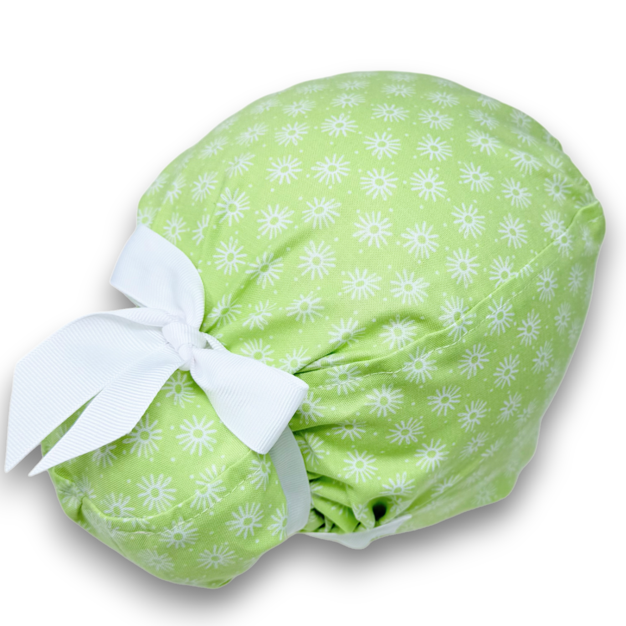 Spring Euro scrub cap with ties for Women by Paradise Caps. Euro PLUS style.