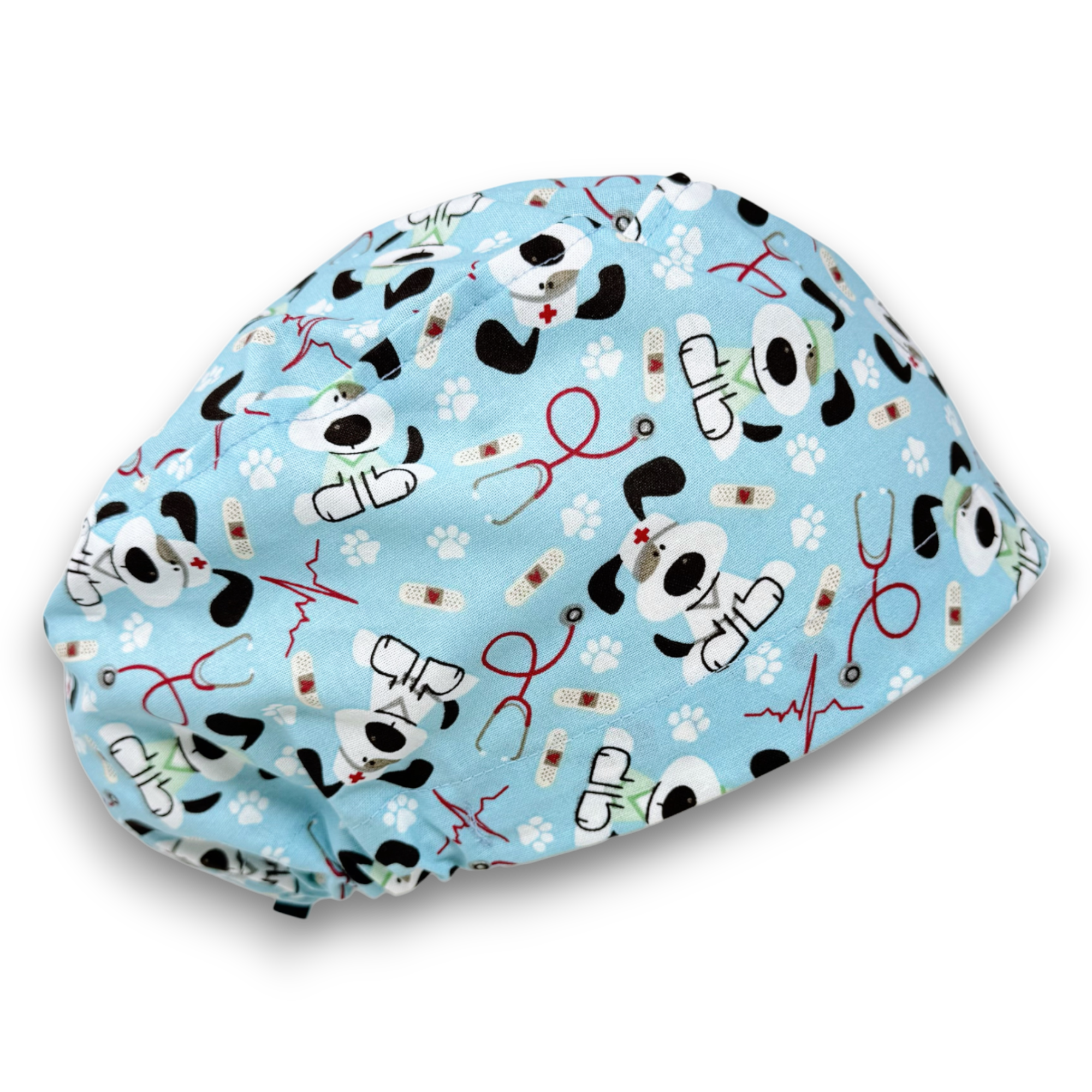 Dog Euro Scrub Cap for Women with Satin Lined Option by Paradise Caps.