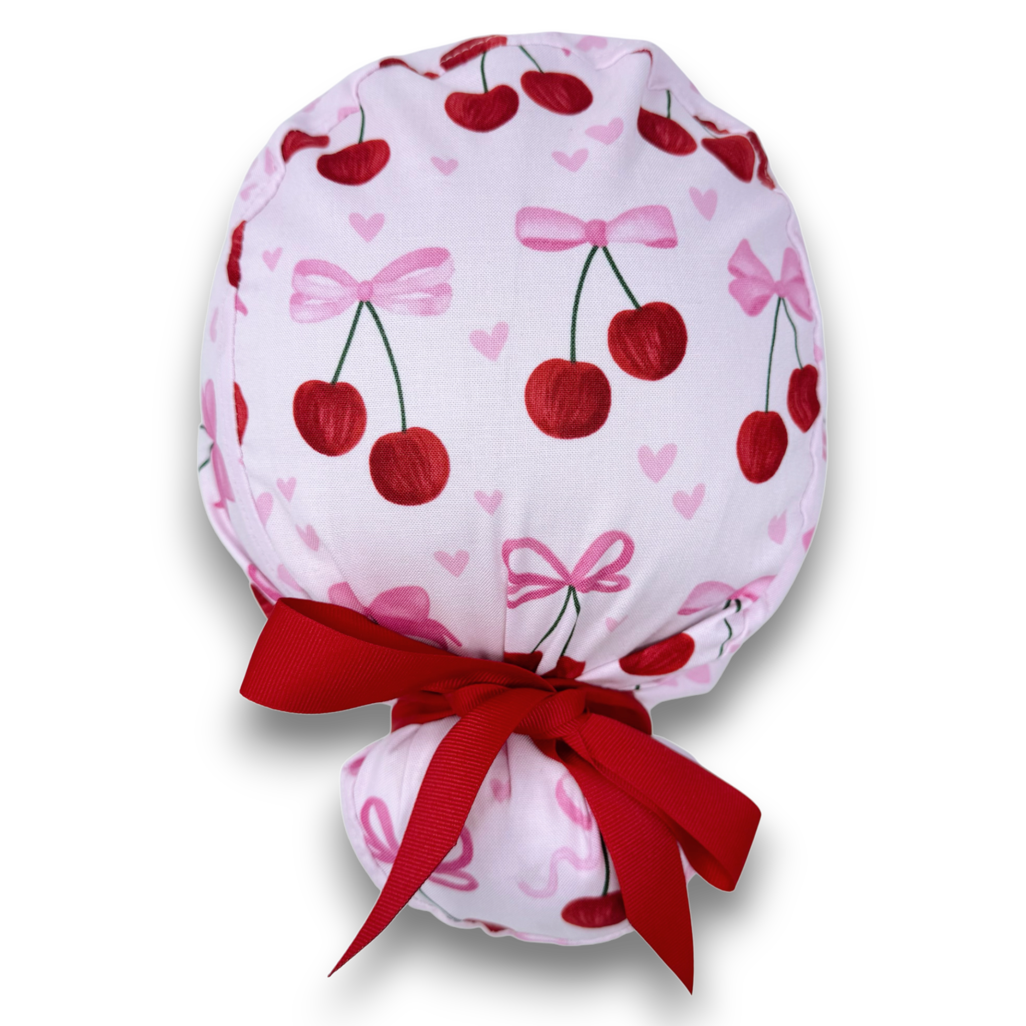 Valentine's day Euro scrub cap with ties for Women by Paradise Caps. Euro PLUS style.