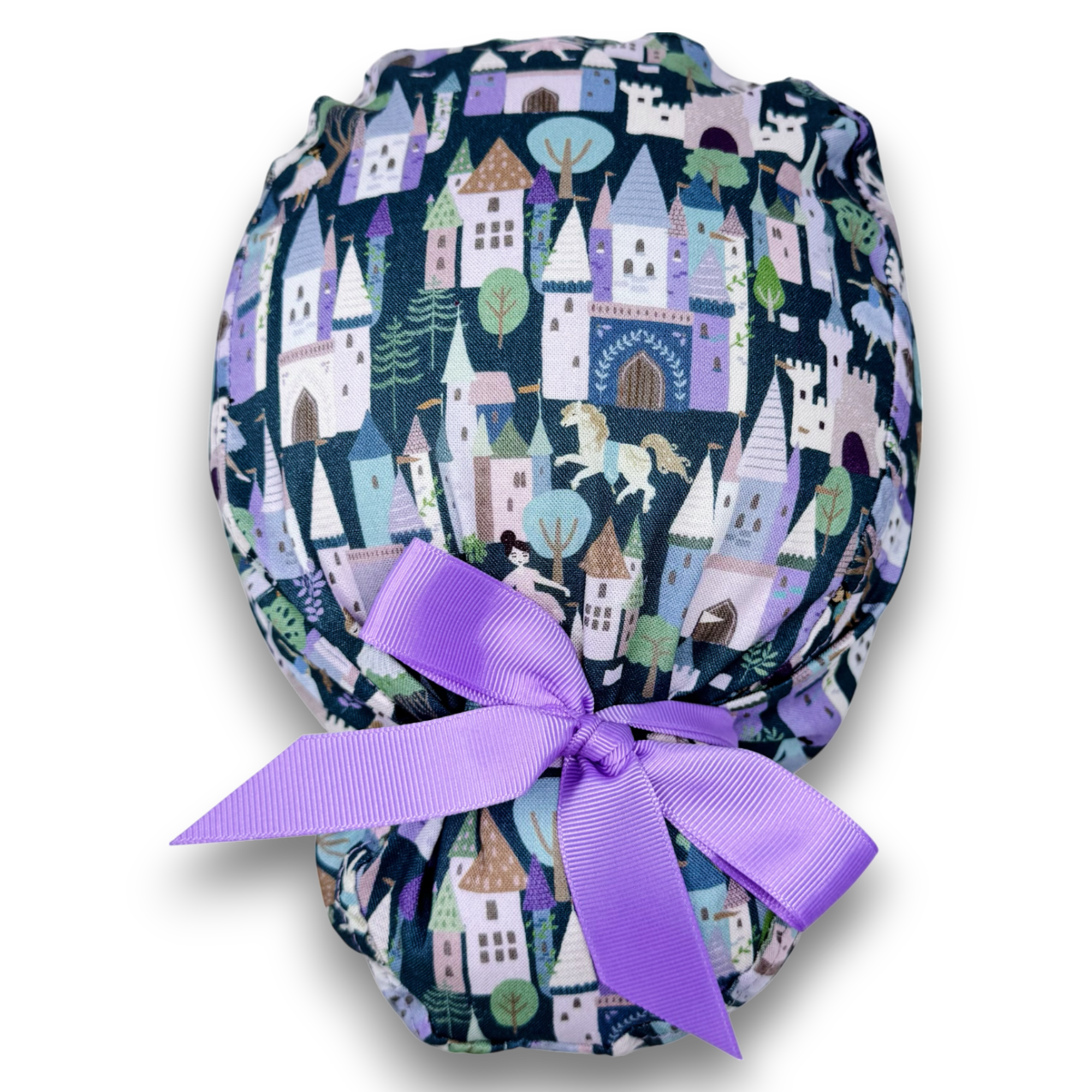 Castle Euro scrub cap with ties for Women by Paradise Caps. Euro PLUS style.