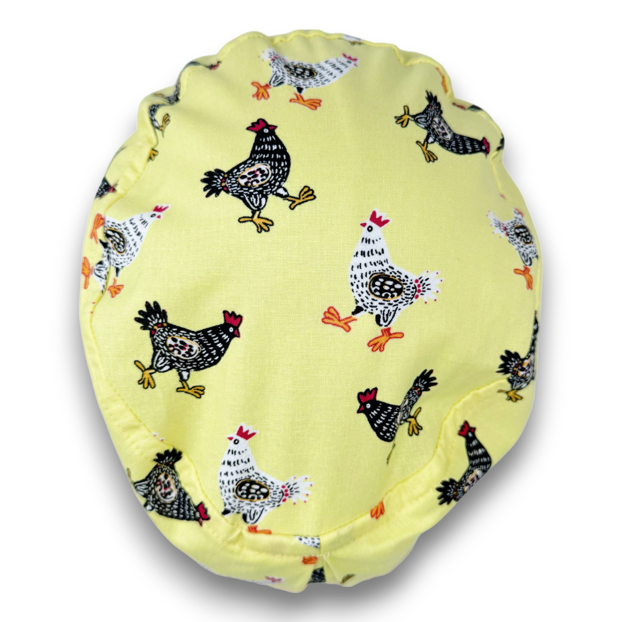 Chicken Euro Scrub Cap for Women with Satin Lined Option by Paradise Caps.