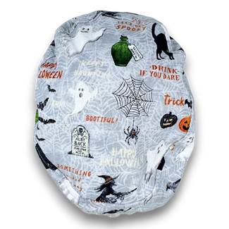 Spooky Night Euro Scrub Cap for Women with Satin Lined Option by Paradise Caps.