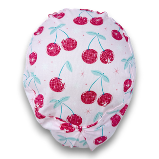 Cherry bell Euro Scrub Cap for Women with Satin Lined Option by Paradise Caps.