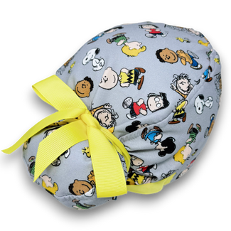 Peanuts Euro scrub cap with ties for Women by Paradise Caps. Euro PLUS style.