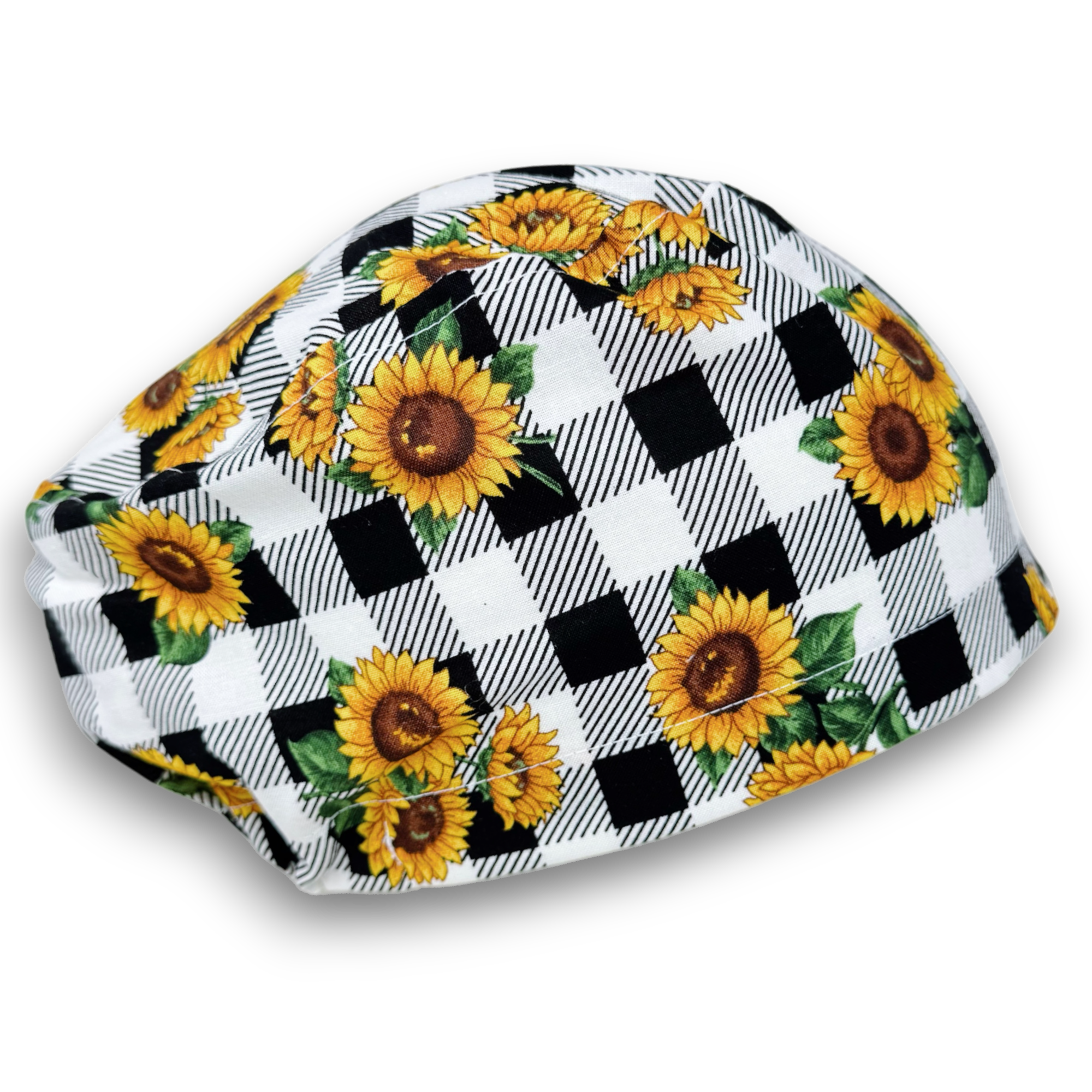 Sunflower Euro Scrub Cap for Women with Satin Lined Option by Paradise Caps.