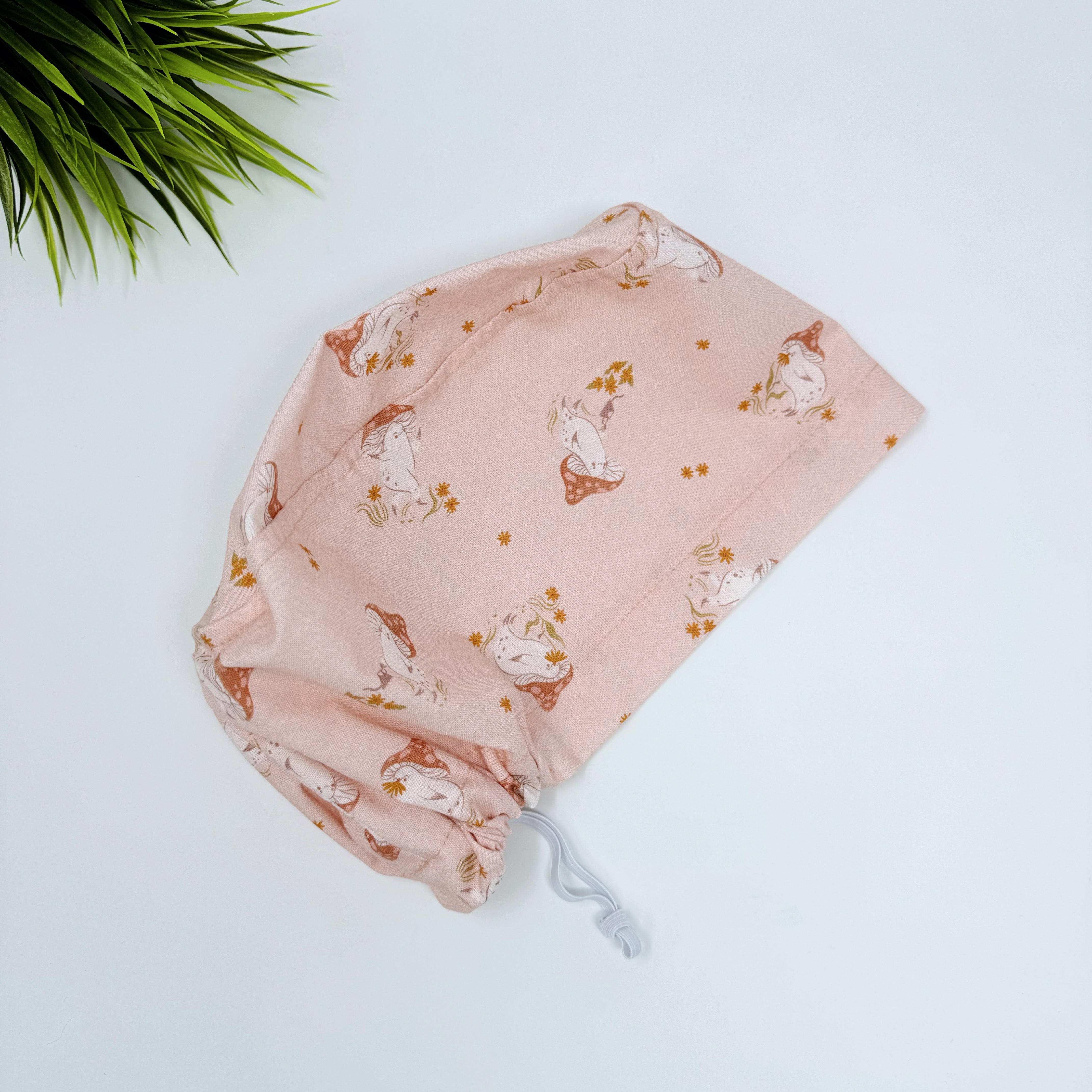 Pearl Mushroom Euro Scrub Cap for Women with Satin Lined Option by Paradise Caps.