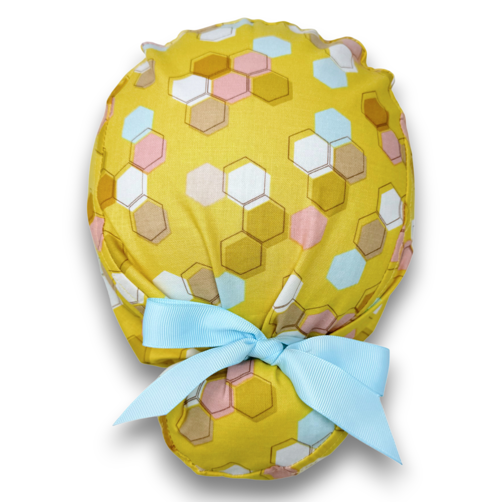 Honeycomb Euro scrub cap with ties for Women by Paradise Caps. Euro PLUS style.
