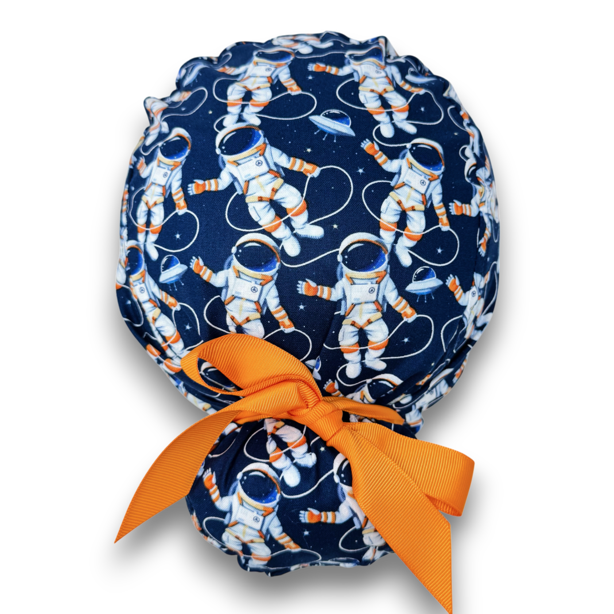 Astronaut Euro scrub cap with ties for Women by Paradise Caps. Euro PLUS style.