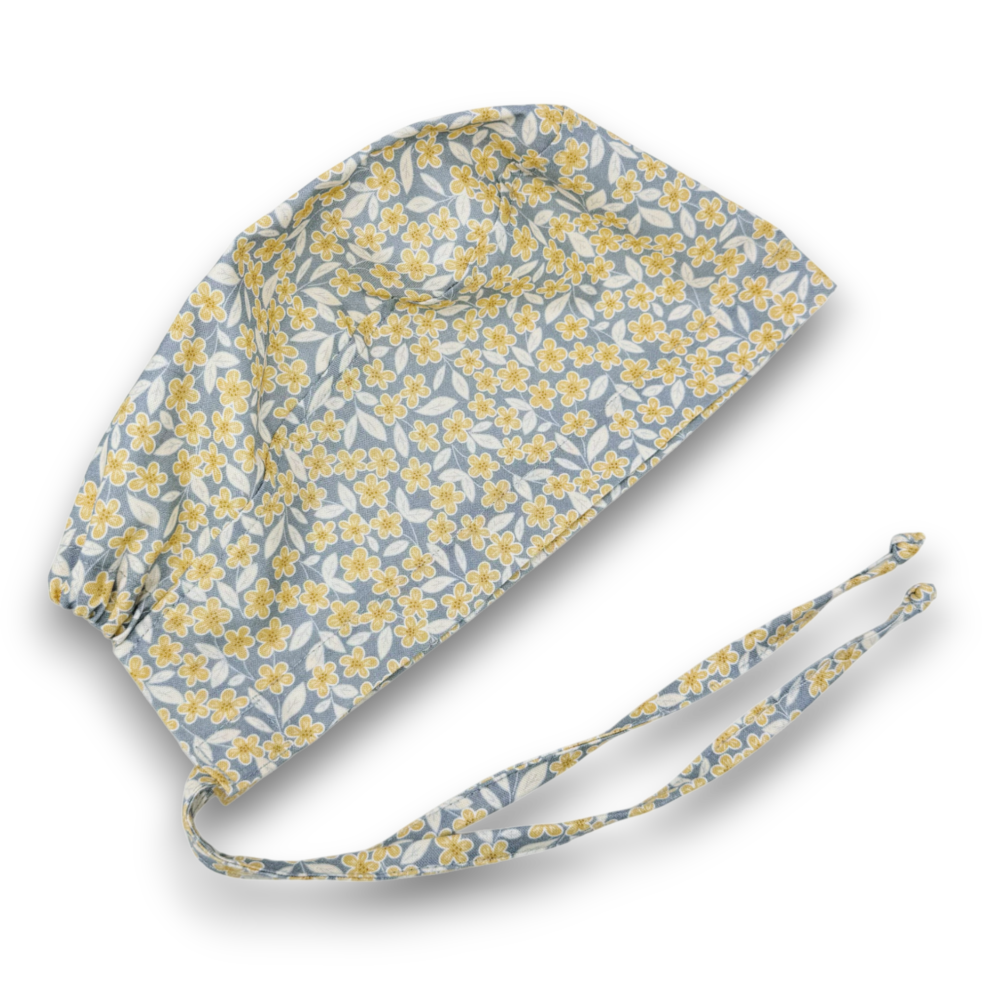 Floral Skull tie-back style surgical scrub cap by Paradise Caps.