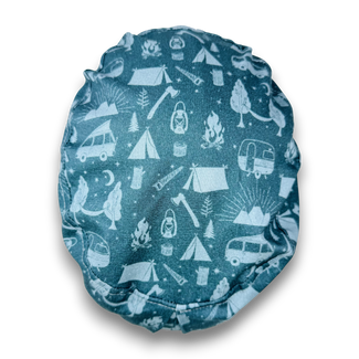 Euro scrub cap for women. Midnight Camp European satin lined surgical hat by Paradise Caps.