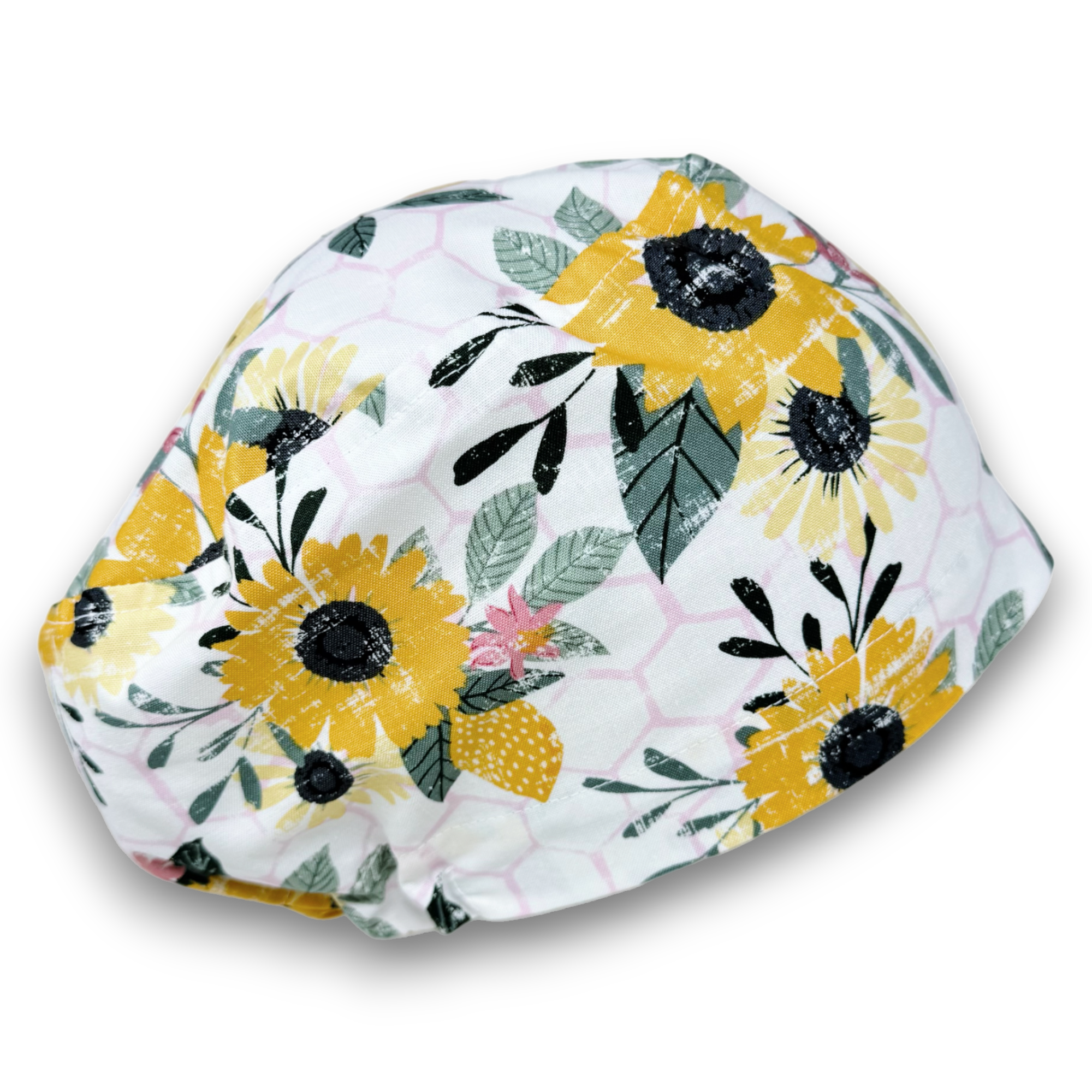 Sunflower Euro Scrub Cap for Women with Satin Lined Option by Paradise Caps.