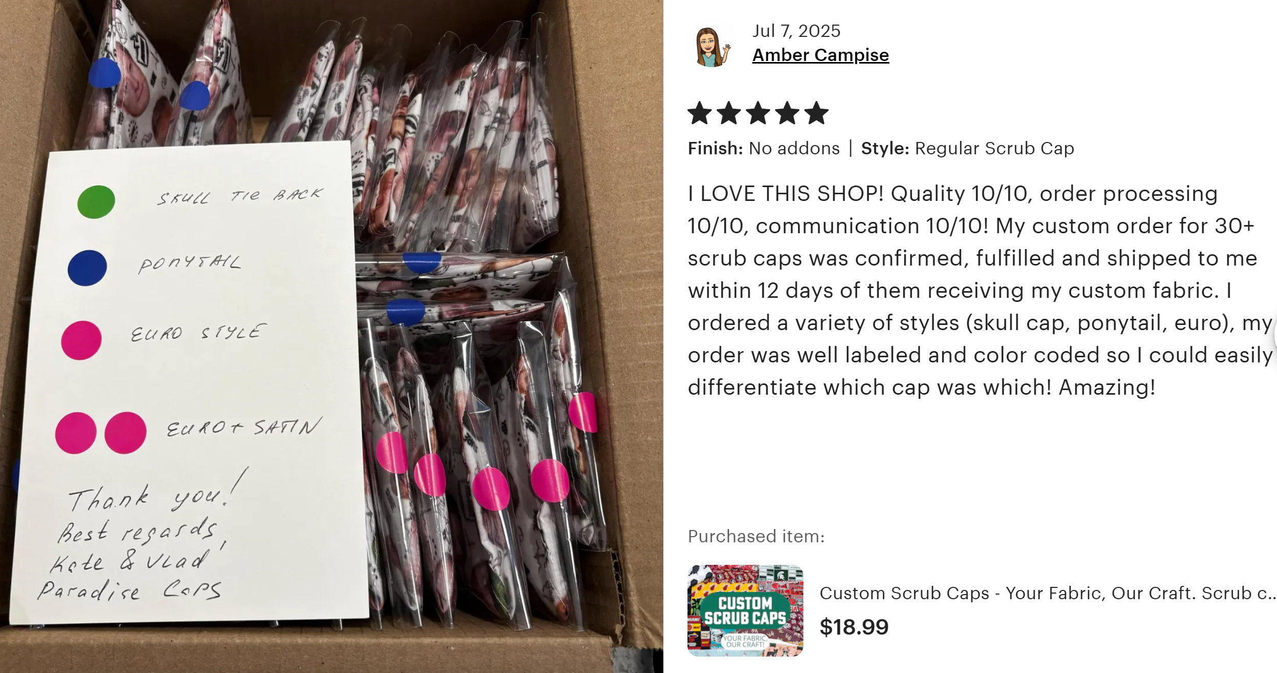Custom Scrub Cap - Your Fabric, Our Craft. Scrub cap made from your fabric.