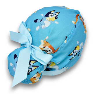 Funny Euro scrub cap with ties for Women by Paradise Caps. Euro PLUS style.