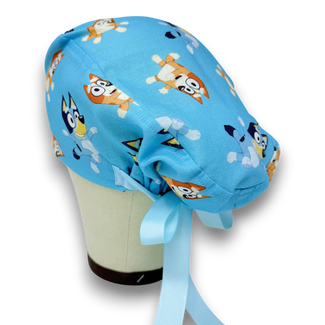 Funny Euro scrub cap with ties for Women by Paradise Caps. Euro PLUS style.