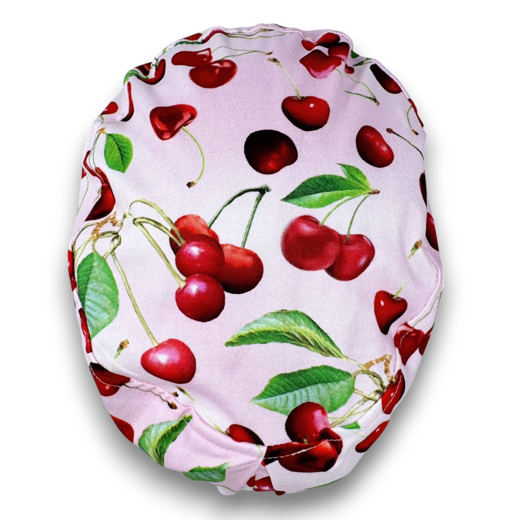 Cherry Euro Scrub Cap for Women with Satin Lined Option by Paradise Caps.