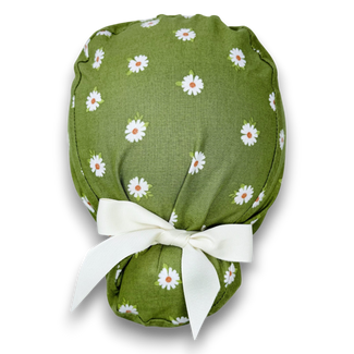 Daisy Euro scrub cap with ties for Women by Paradise Caps. Euro PLUS style.