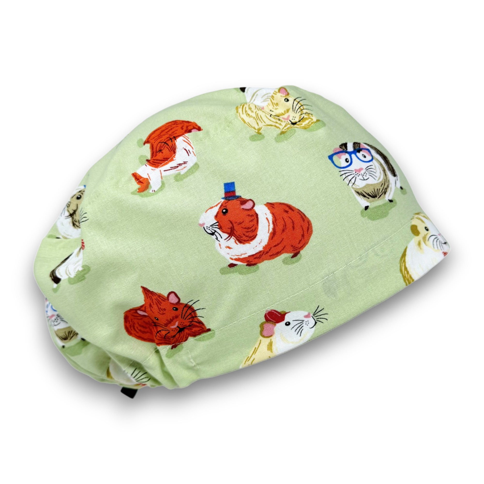Guinea pig Euro Scrub Cap for Women with Satin Lined Option by Paradise Caps.
