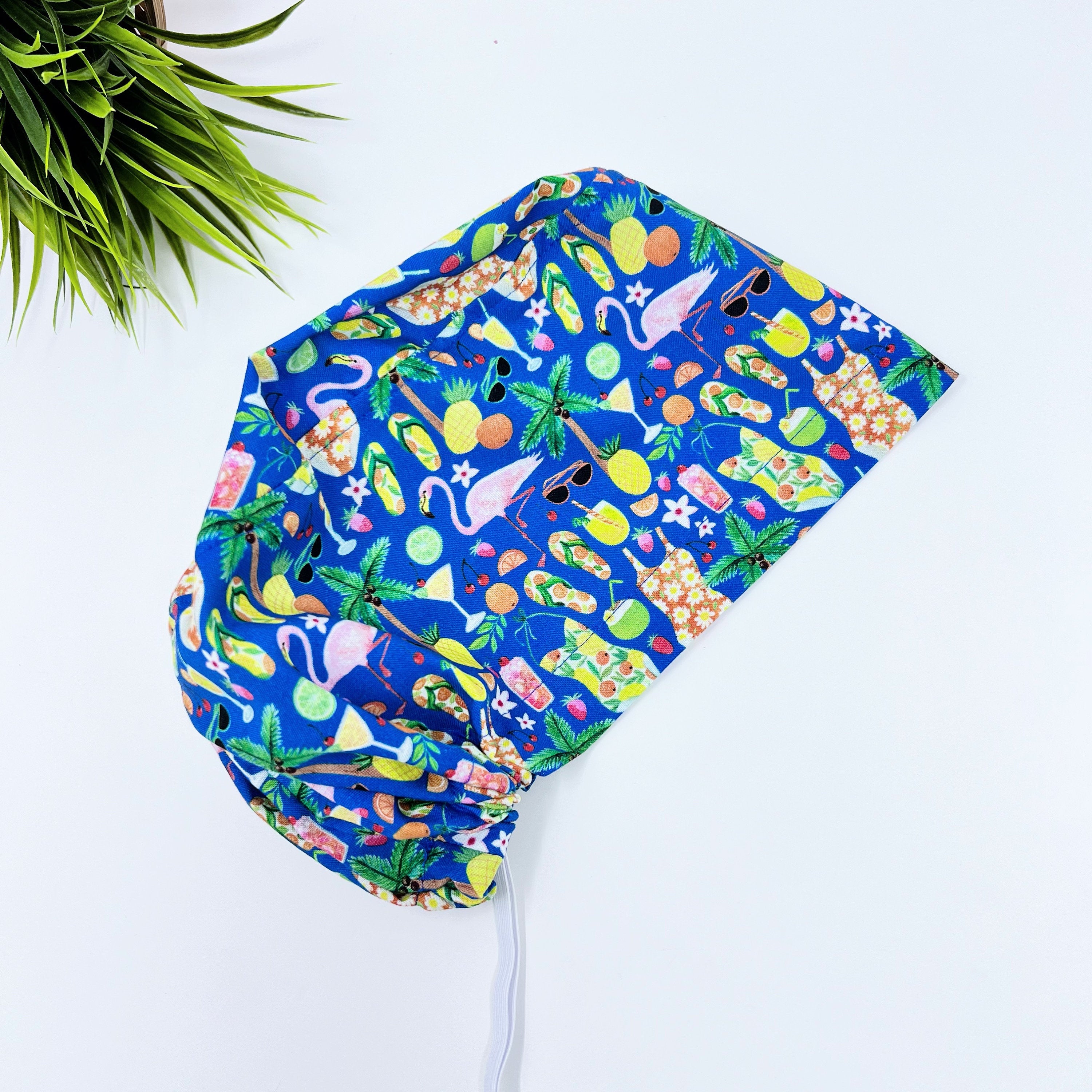 Summertime Euro Scrub Cap for Women, Surgical cap Satin Lined Option