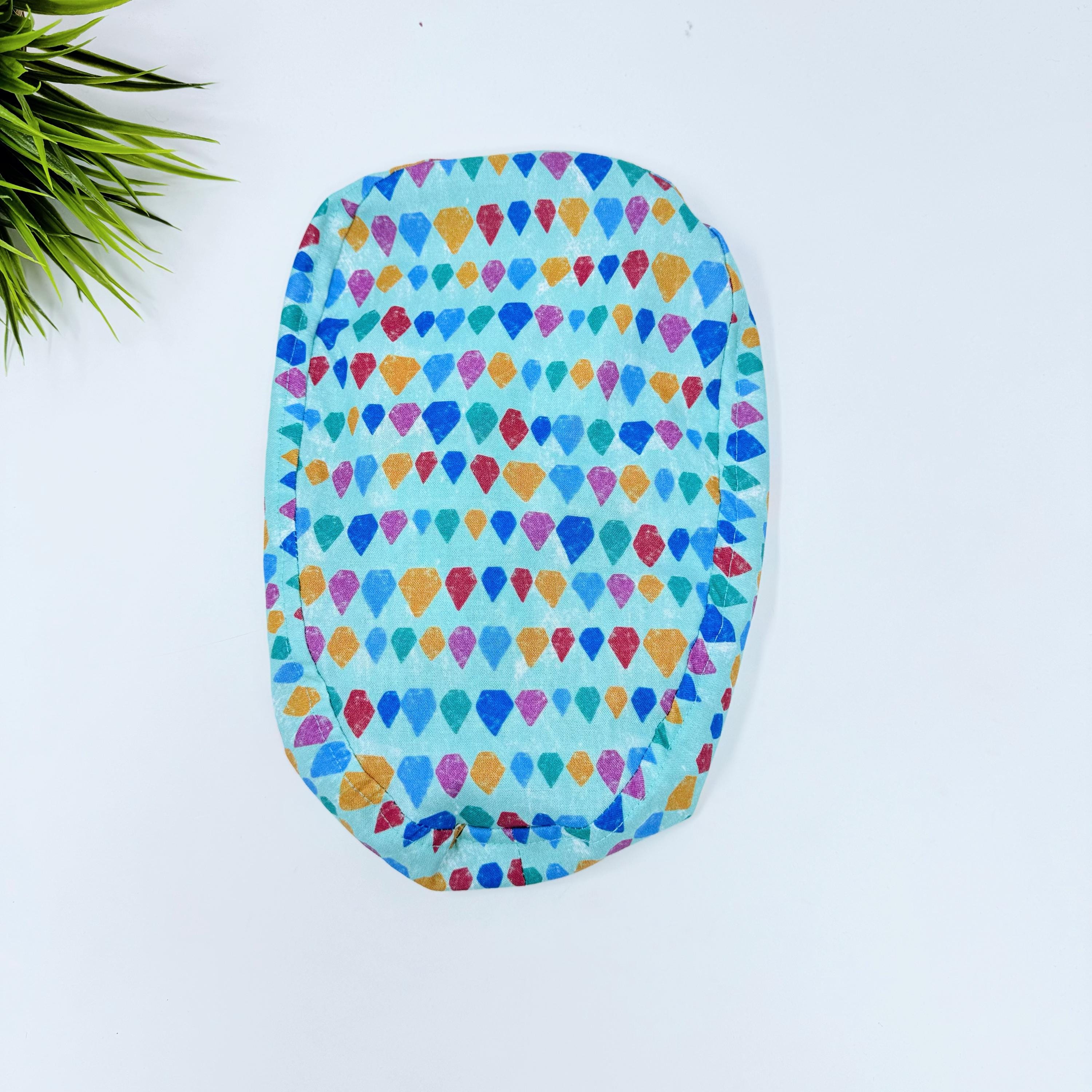 Aqua Scales Euro scrub cap with ties for Women by Paradise Caps. Euro PLUS style.