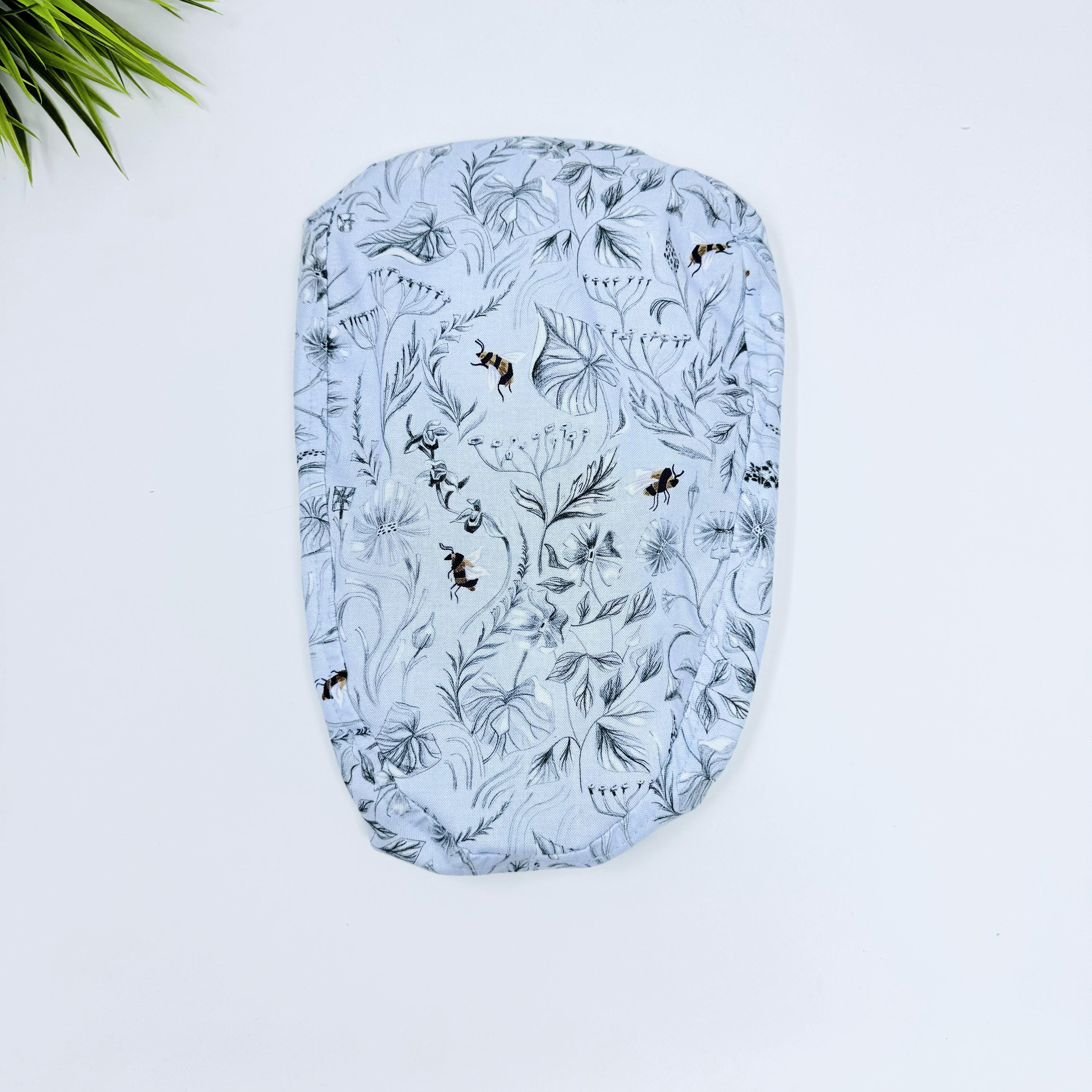 Glacier Pollinators Euro scrub cap with ties for Women by Paradise Caps. Euro PLUS style.