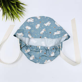 Sage bunny Euro scrub cap with ties for Women by Paradise Caps. Euro PLUS style.