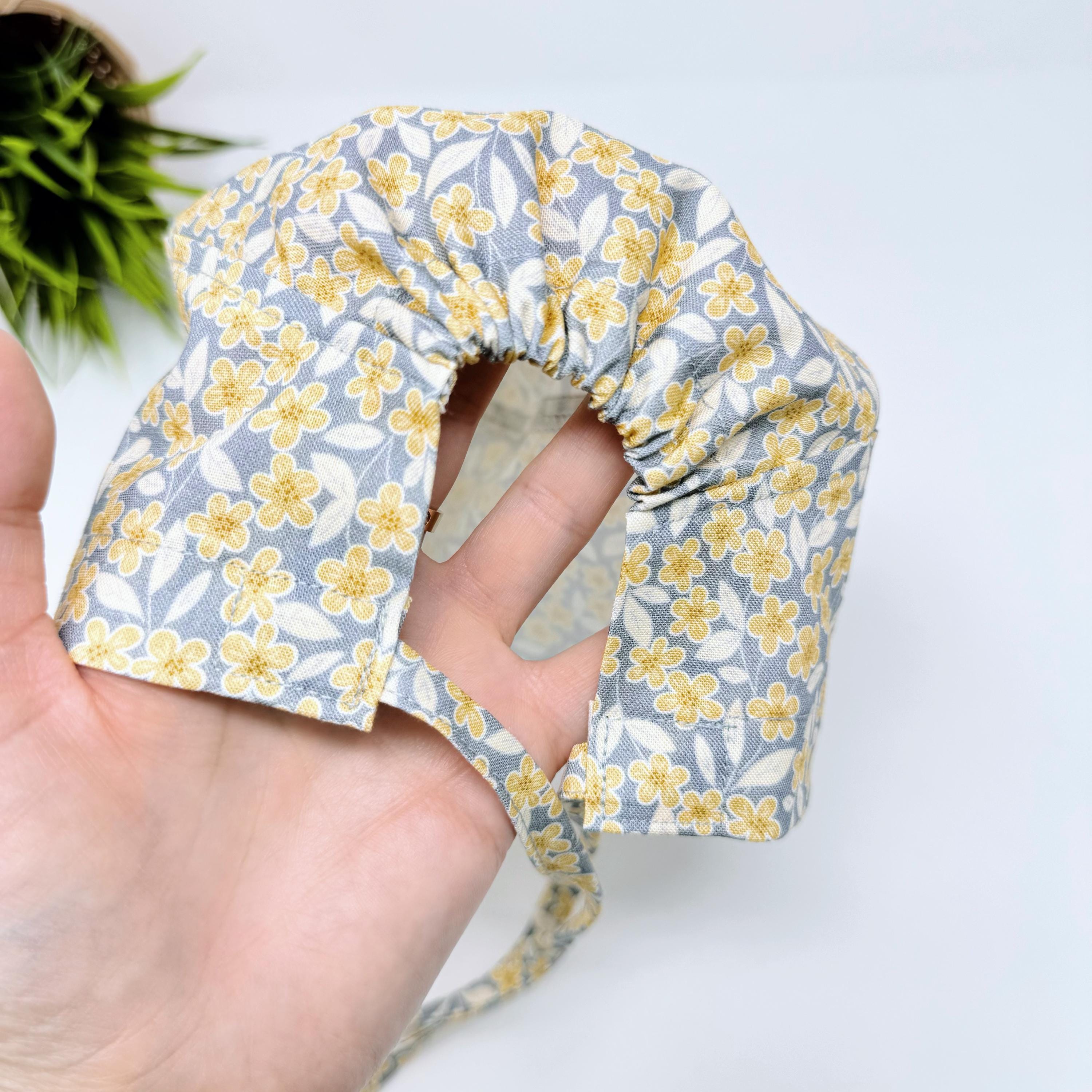 Floral Skull tie-back style surgical scrub cap by Paradise Caps.