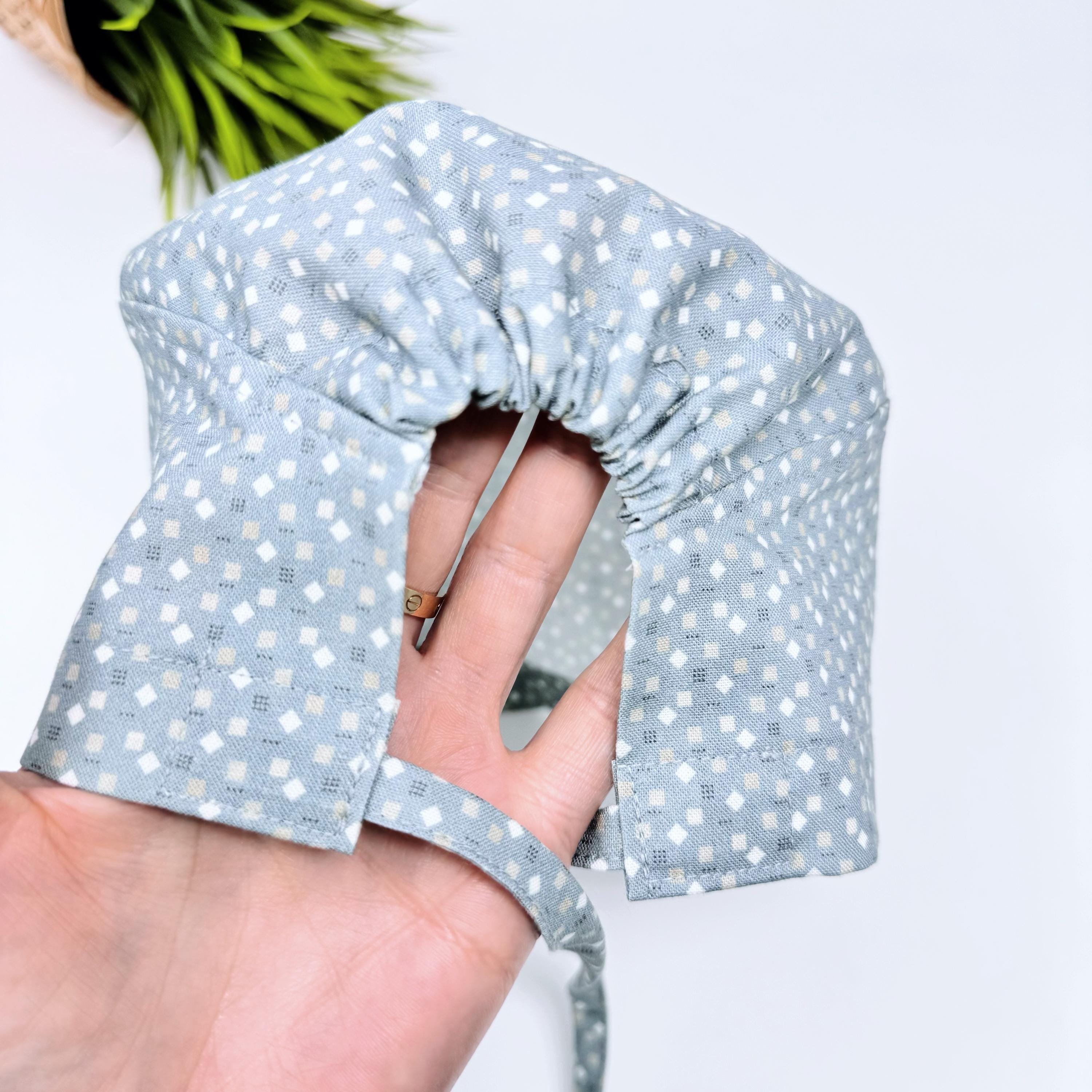 Men's surgical cap. Gray skull tie-back style scrub cap by Paradise Caps.