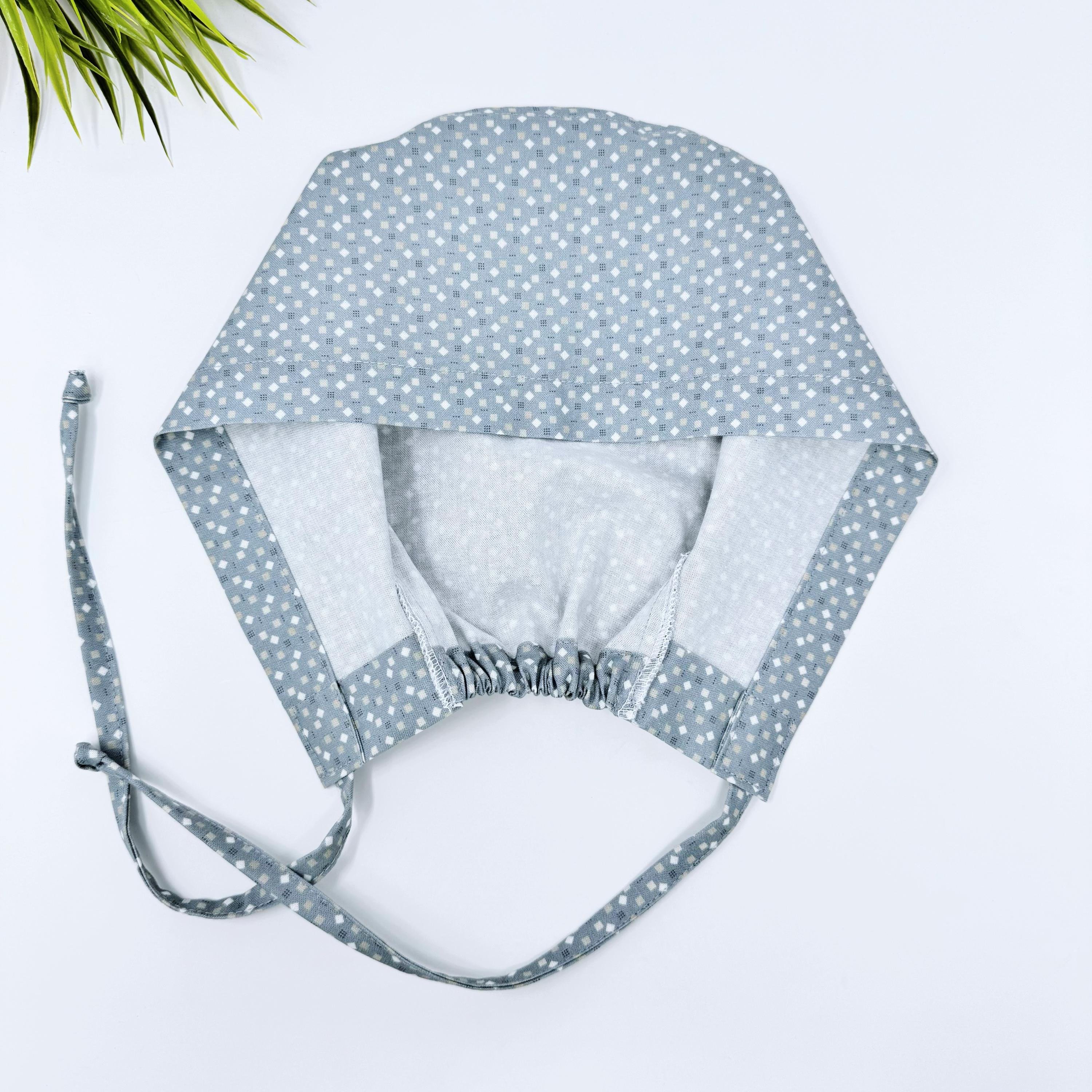 Men's surgical cap. Gray skull tie-back style scrub cap by Paradise Caps.