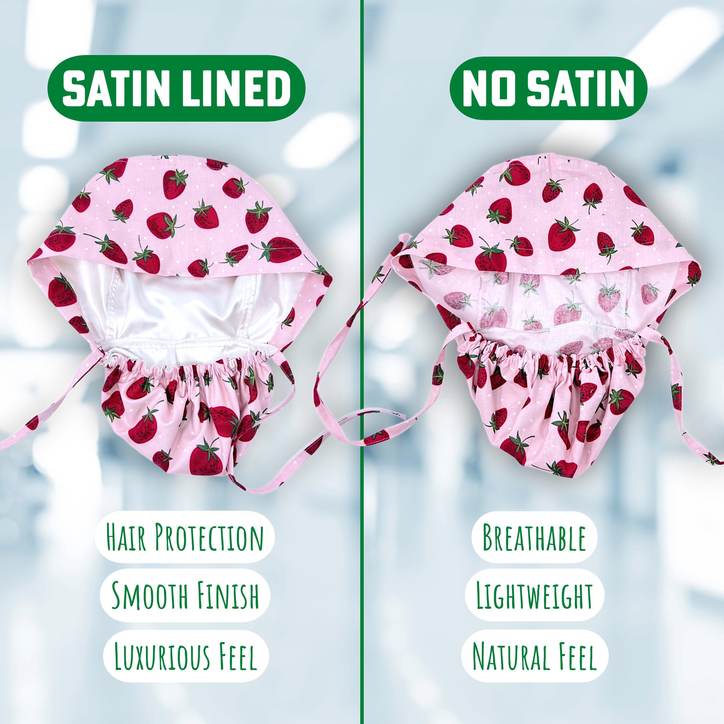 Bee Ponytail scrub cap for women with satin lined option by Paradise Caps.