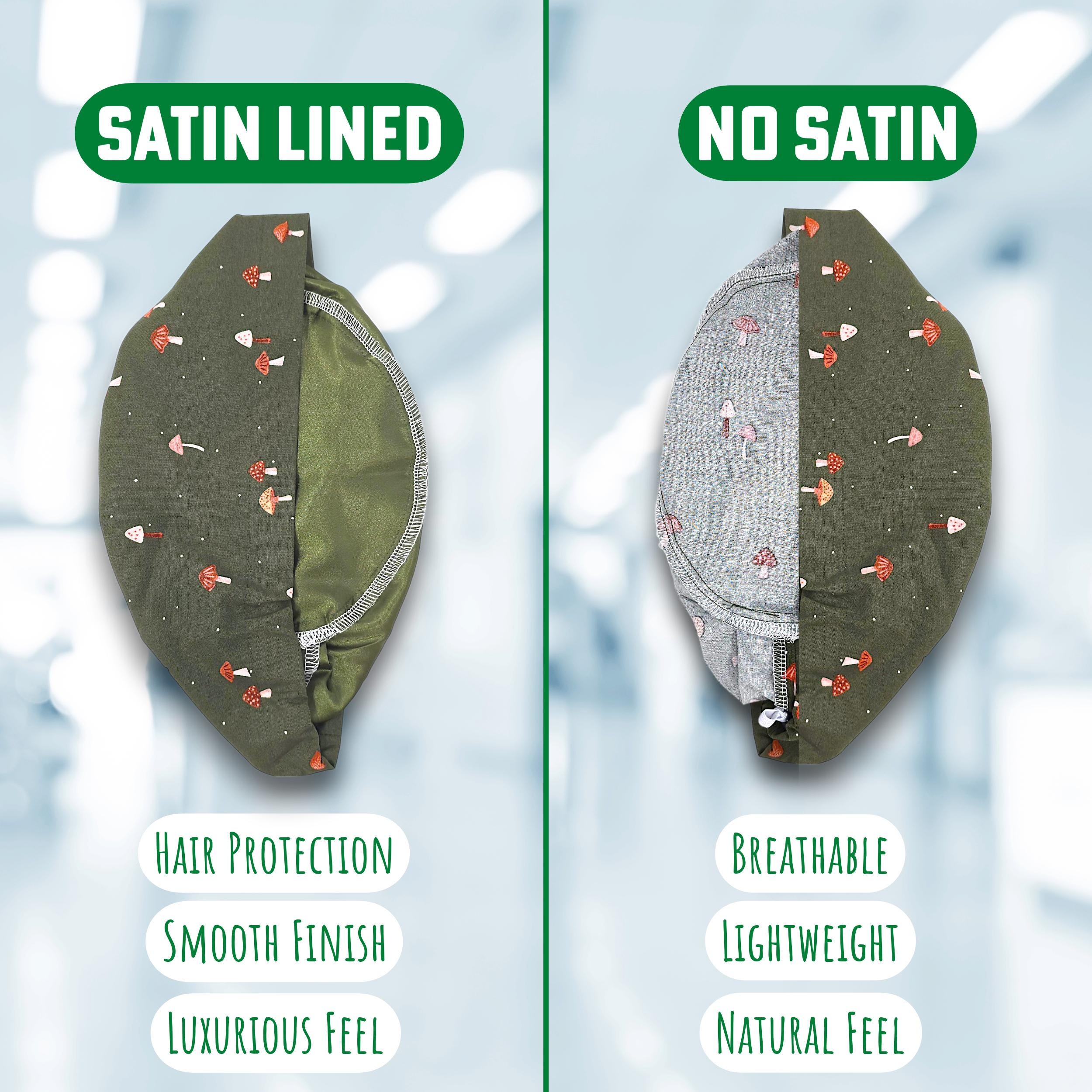 Red Scrub cap for women euro style. Solid European satin lined surgical cap by Paradise Caps.