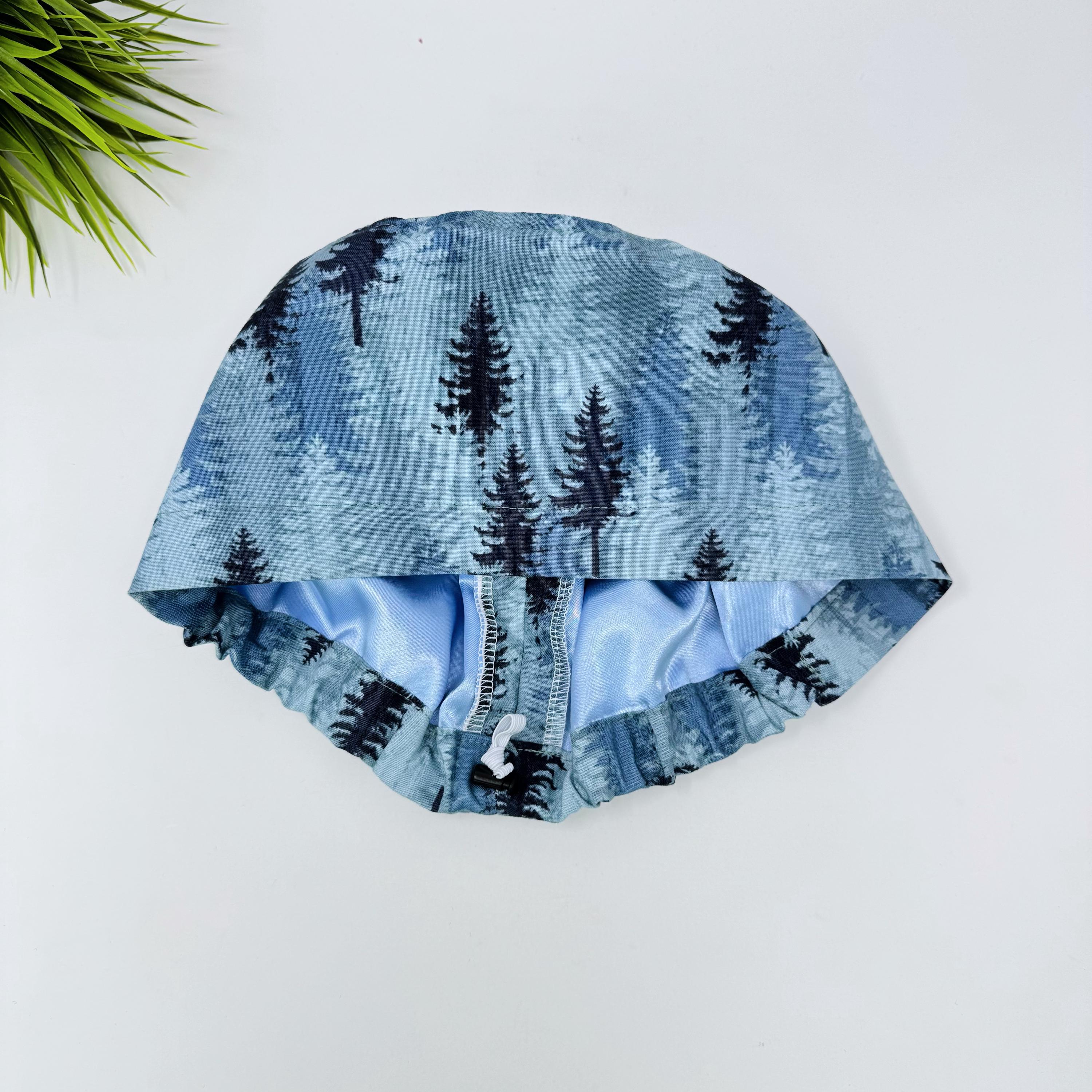 Forest Euro Scrub Cap for Women with Satin Lined Option by Paradise Caps.