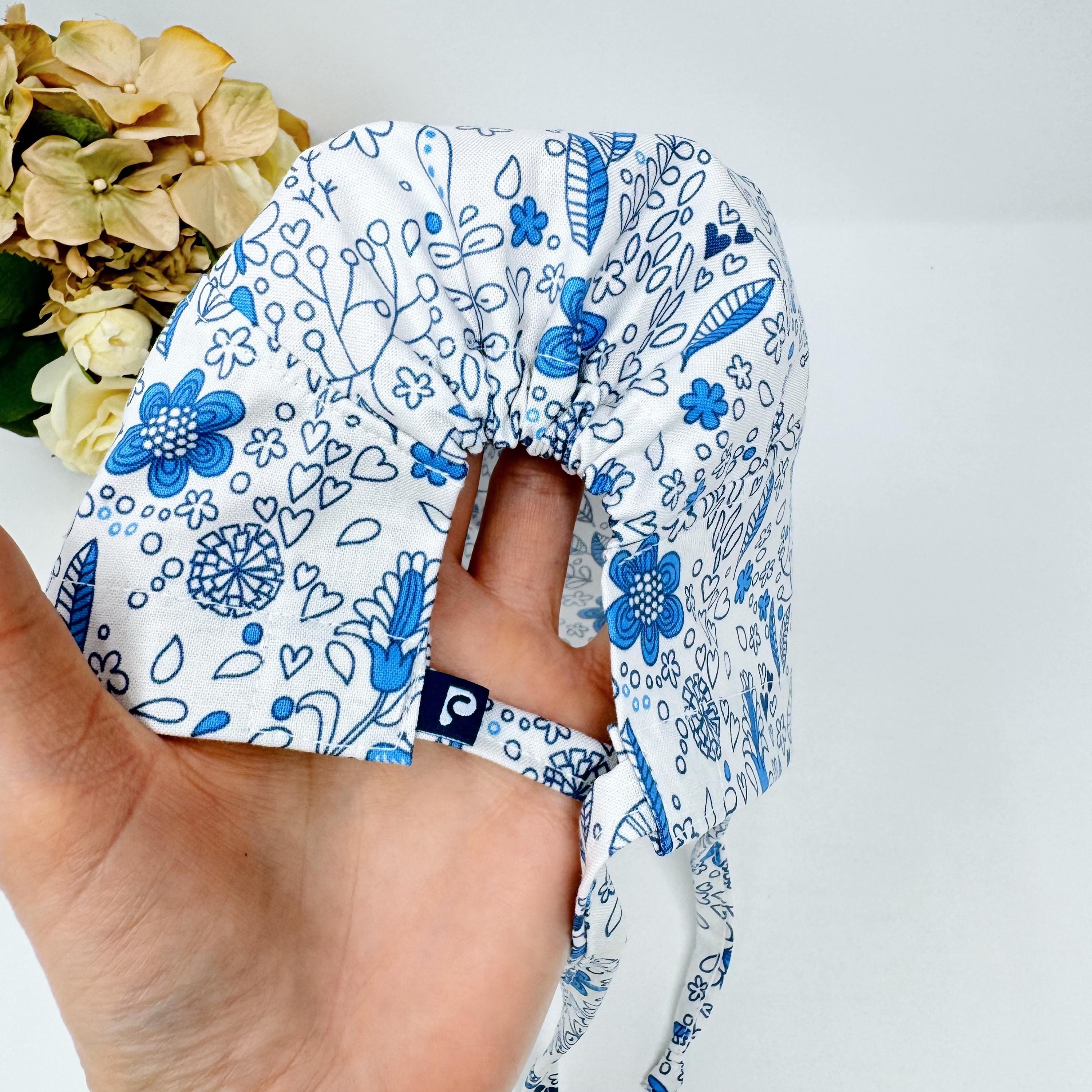 Skull tie-back style surgical scrub cap for men by Paradise Caps.