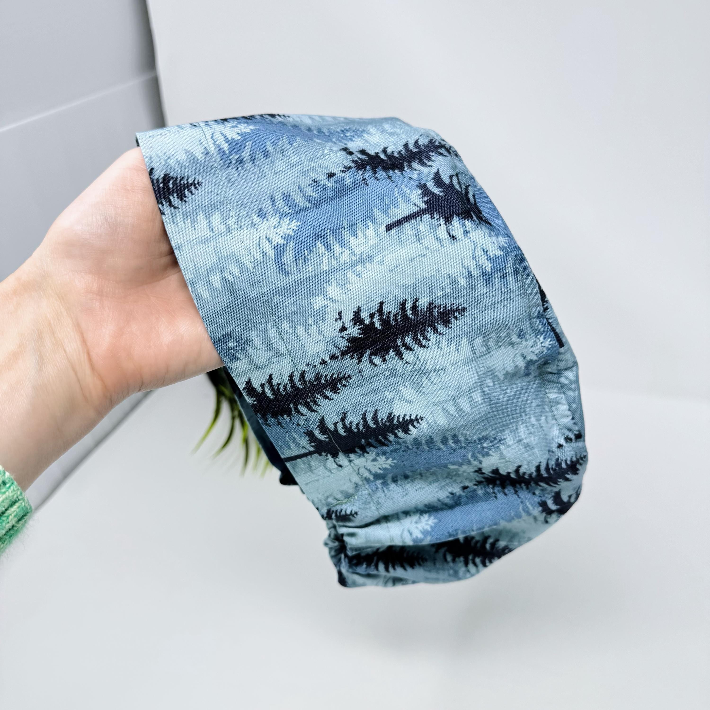 Forest Euro Scrub Cap for Women with Satin Lined Option by Paradise Caps.