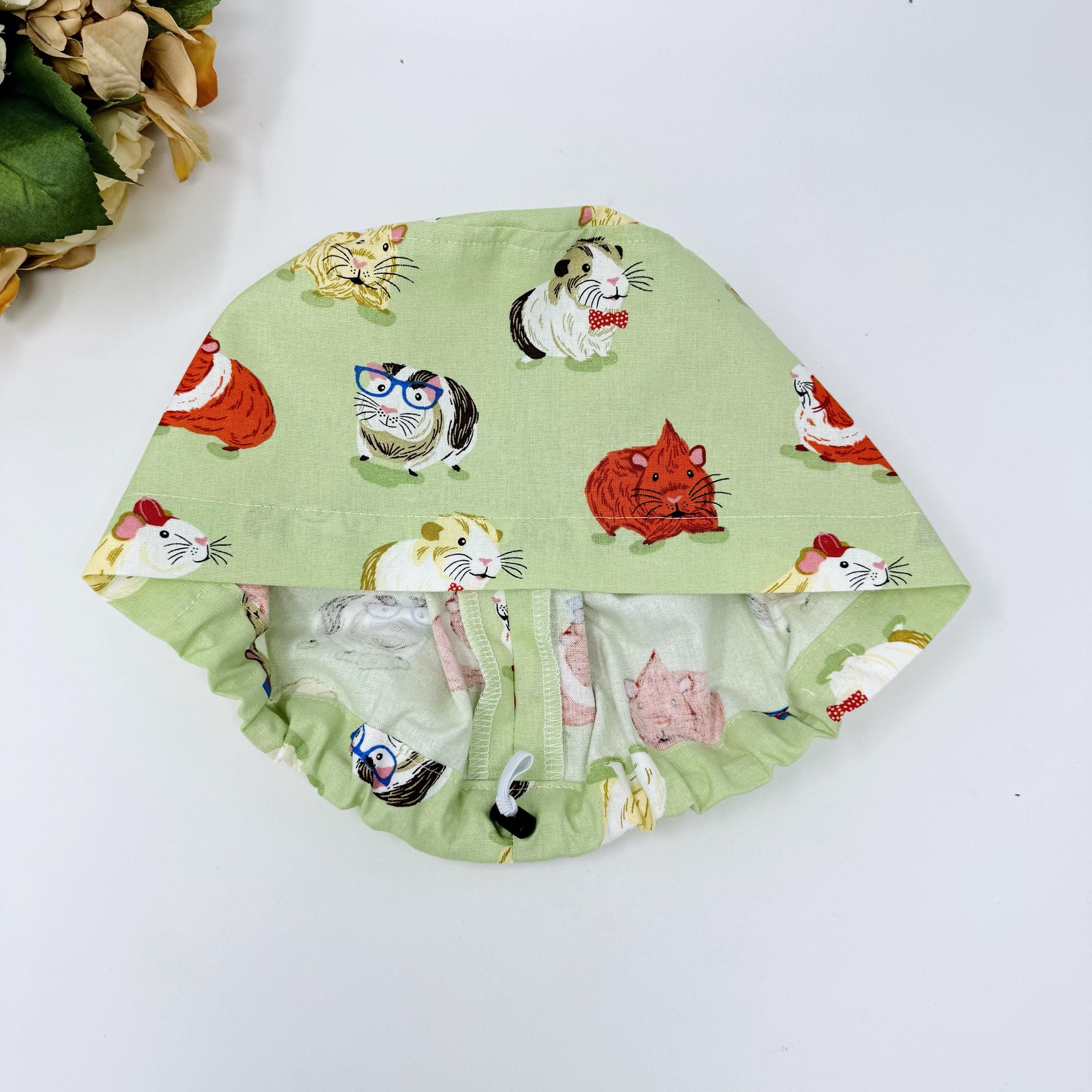 Guinea pig Euro Scrub Cap for Women with Satin Lined Option by Paradise Caps.
