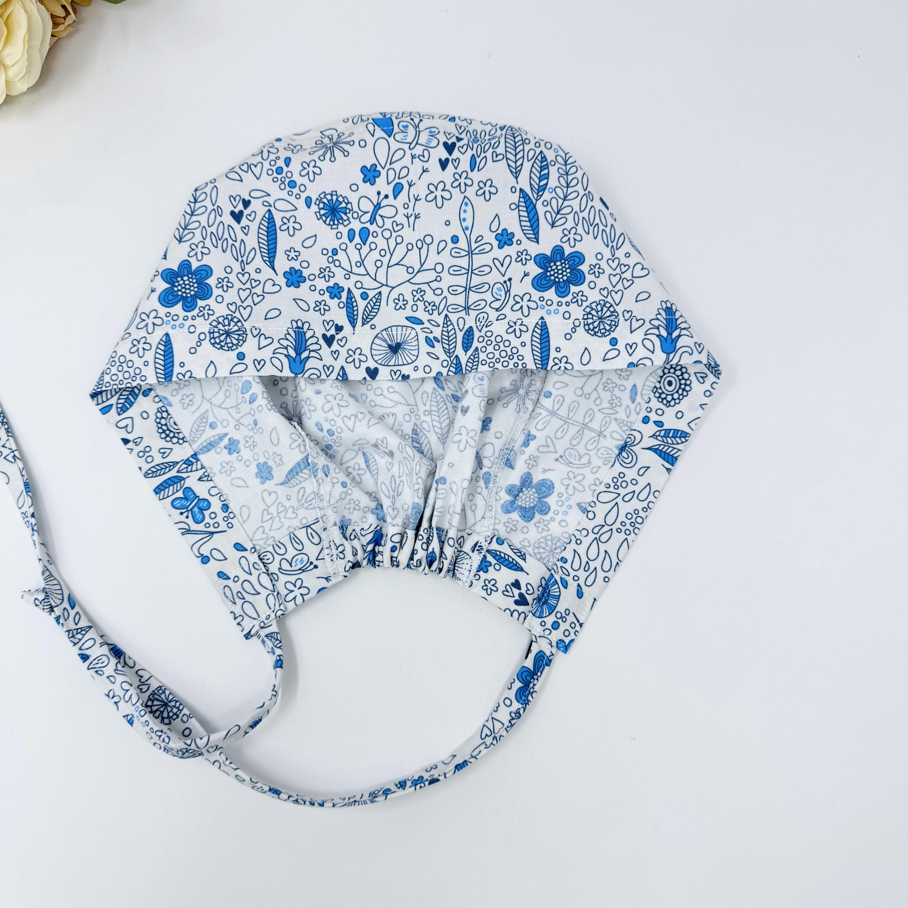 Skull tie-back style surgical scrub cap for men by Paradise Caps.