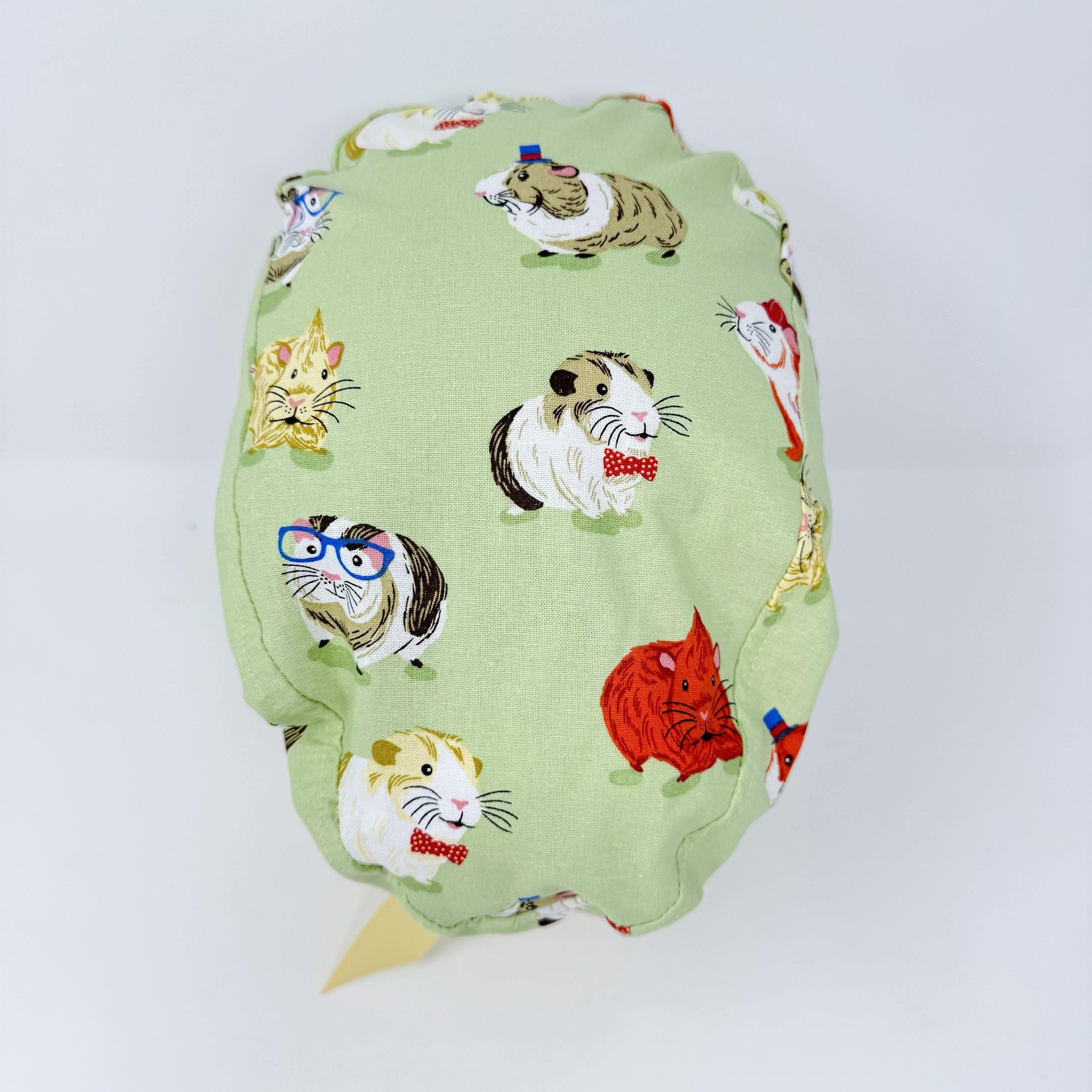 Guinea pig Euro scrub cap with ties for Women by Paradise Caps. Euro PLUS style.